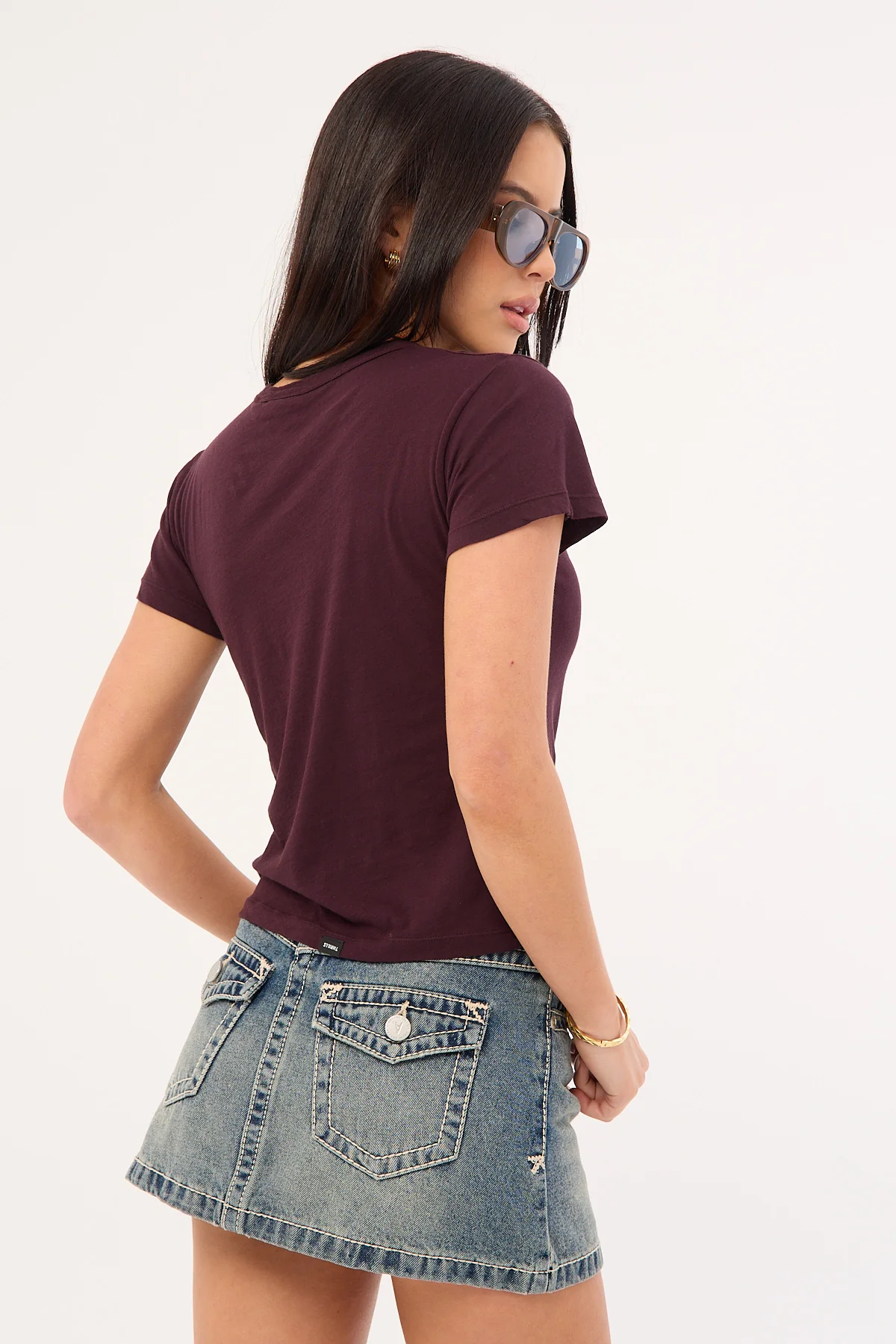 Thrills Cracked Boy Tee Deep Plum - Image 6