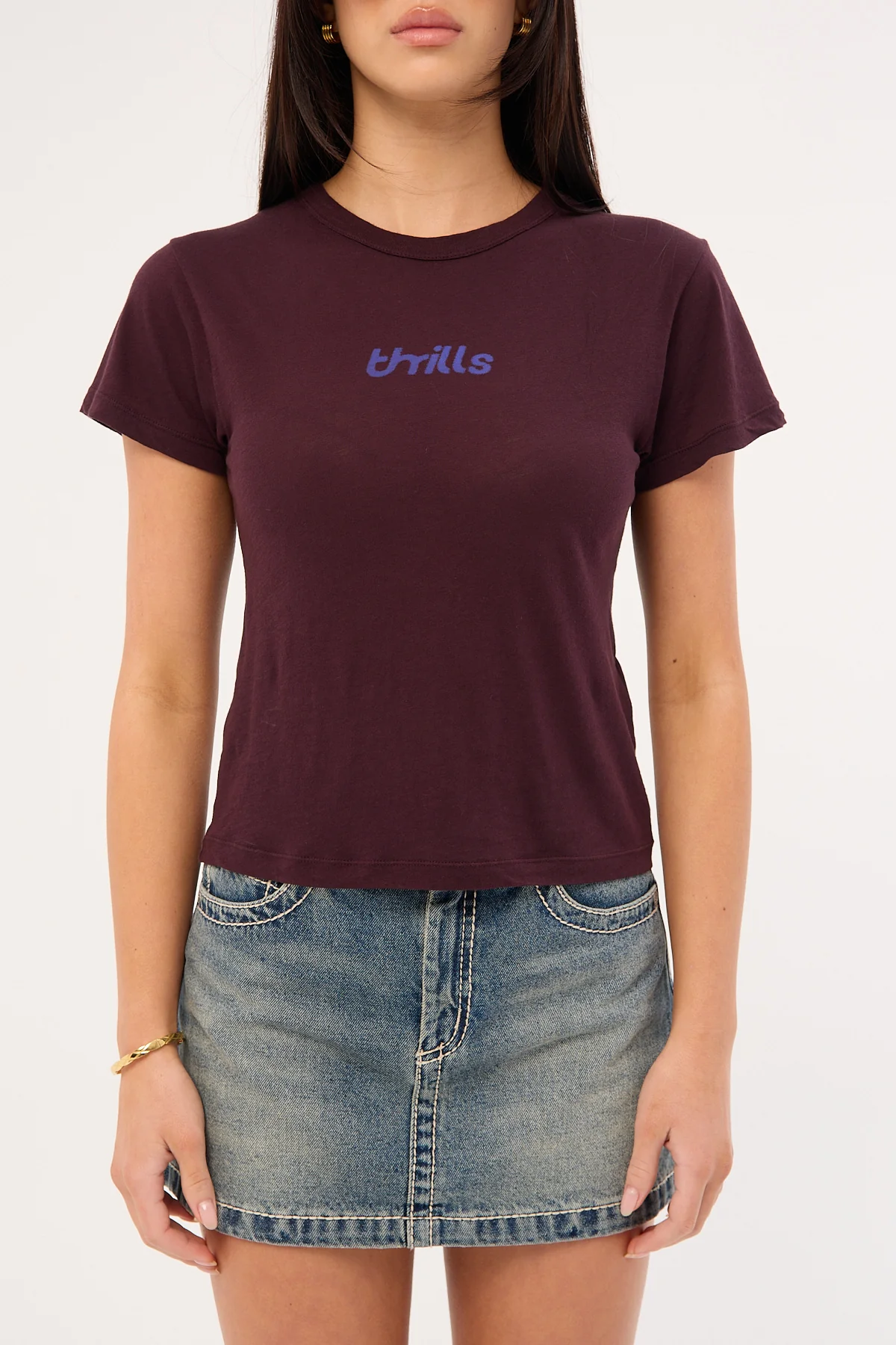 Thrills Cracked Boy Tee Deep Plum - Image 7