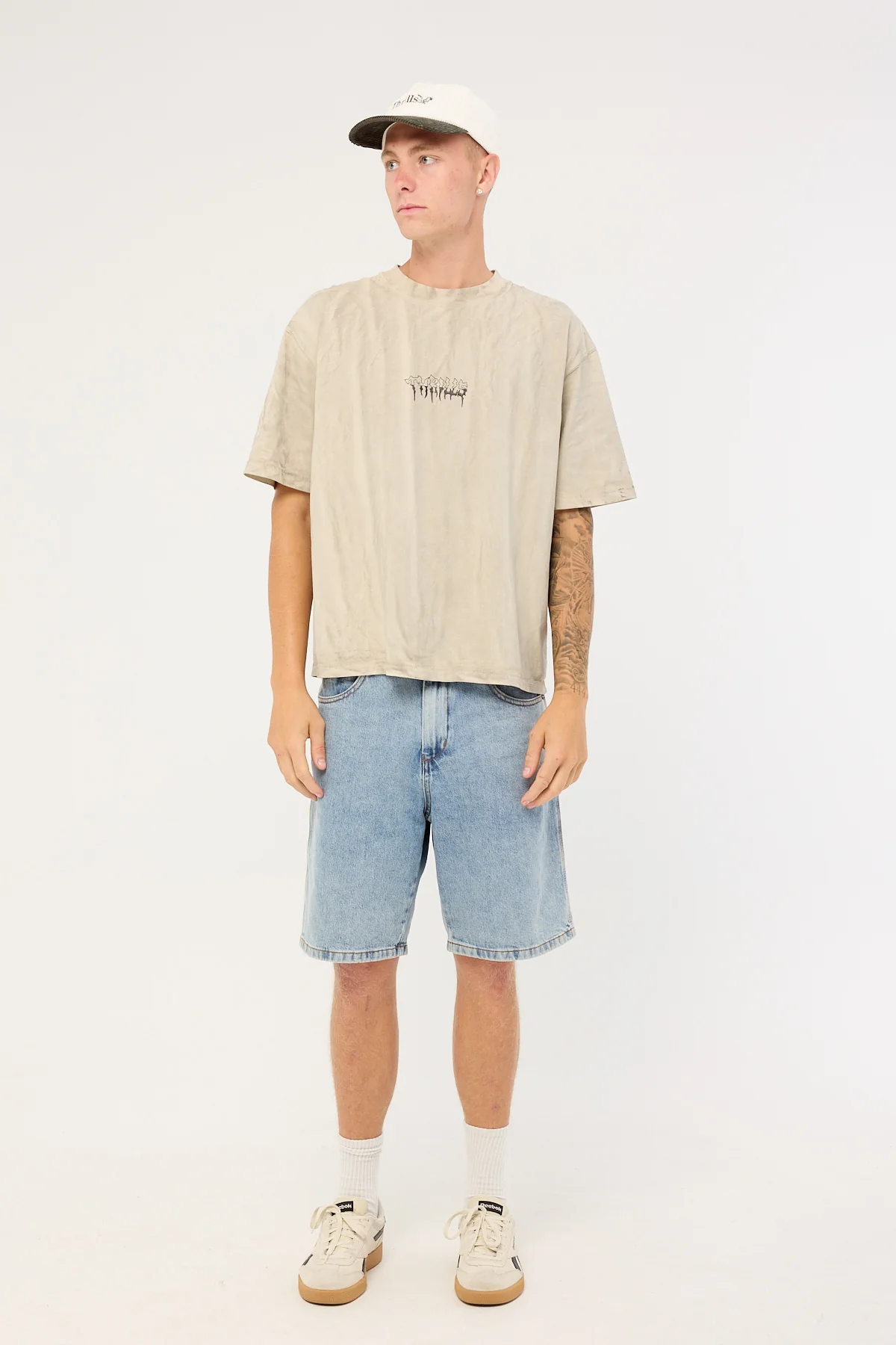 Thrills Cut And Shattered Box Oversize Tee Marble Heritage White - Image 2