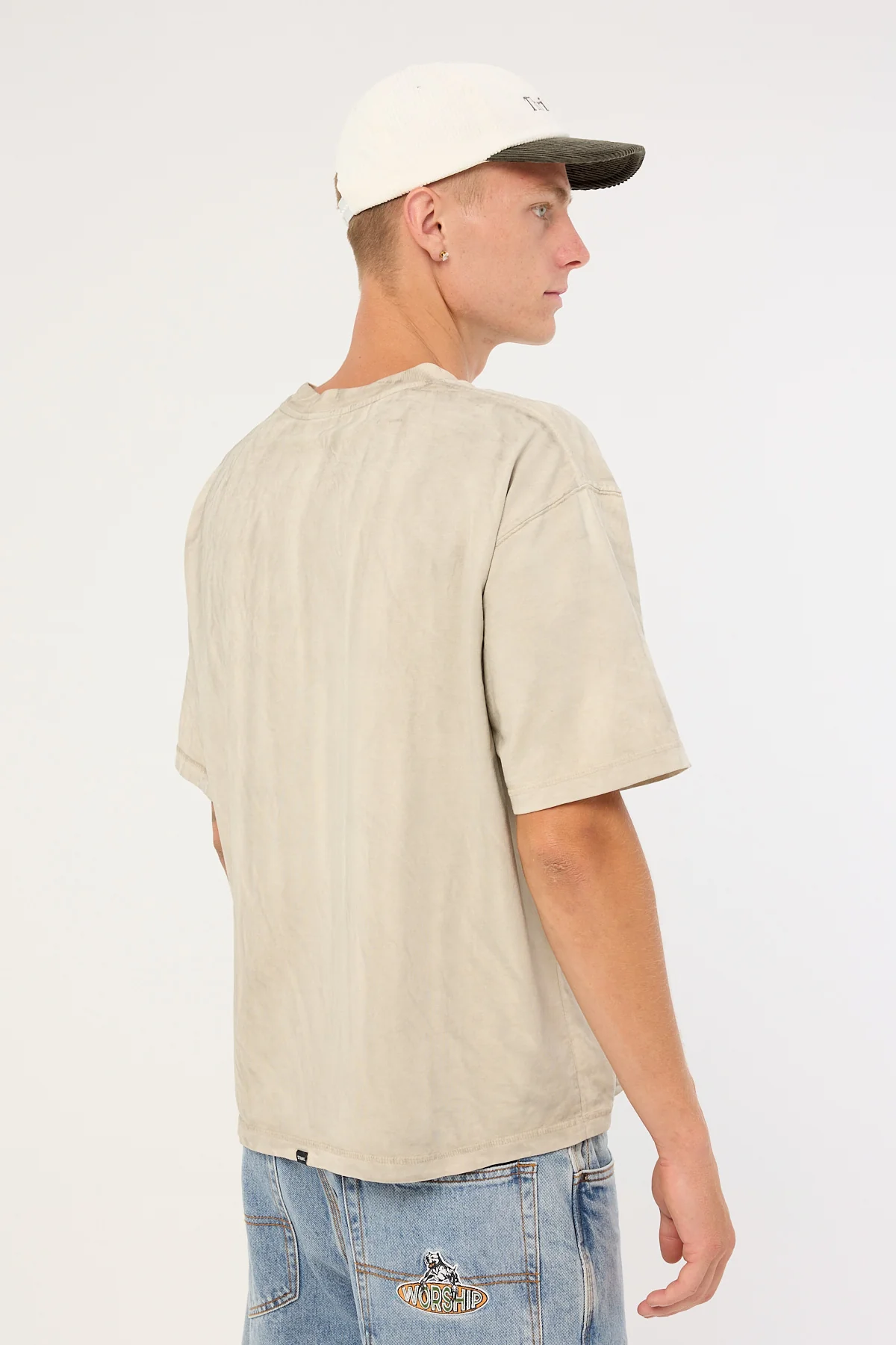 Thrills Cut And Shattered Box Oversize Tee Marble Heritage White - Image 5