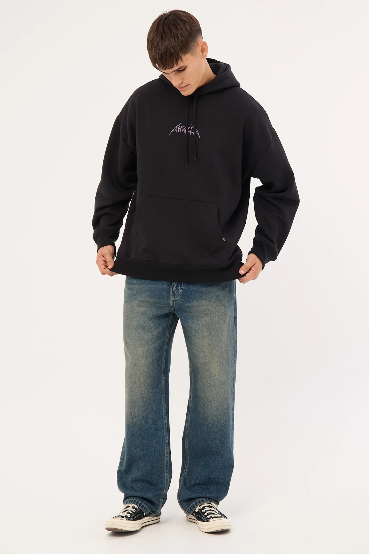 Thrills Do Not Limit Your Mind Slouch Pull On Hood Black - Image 2