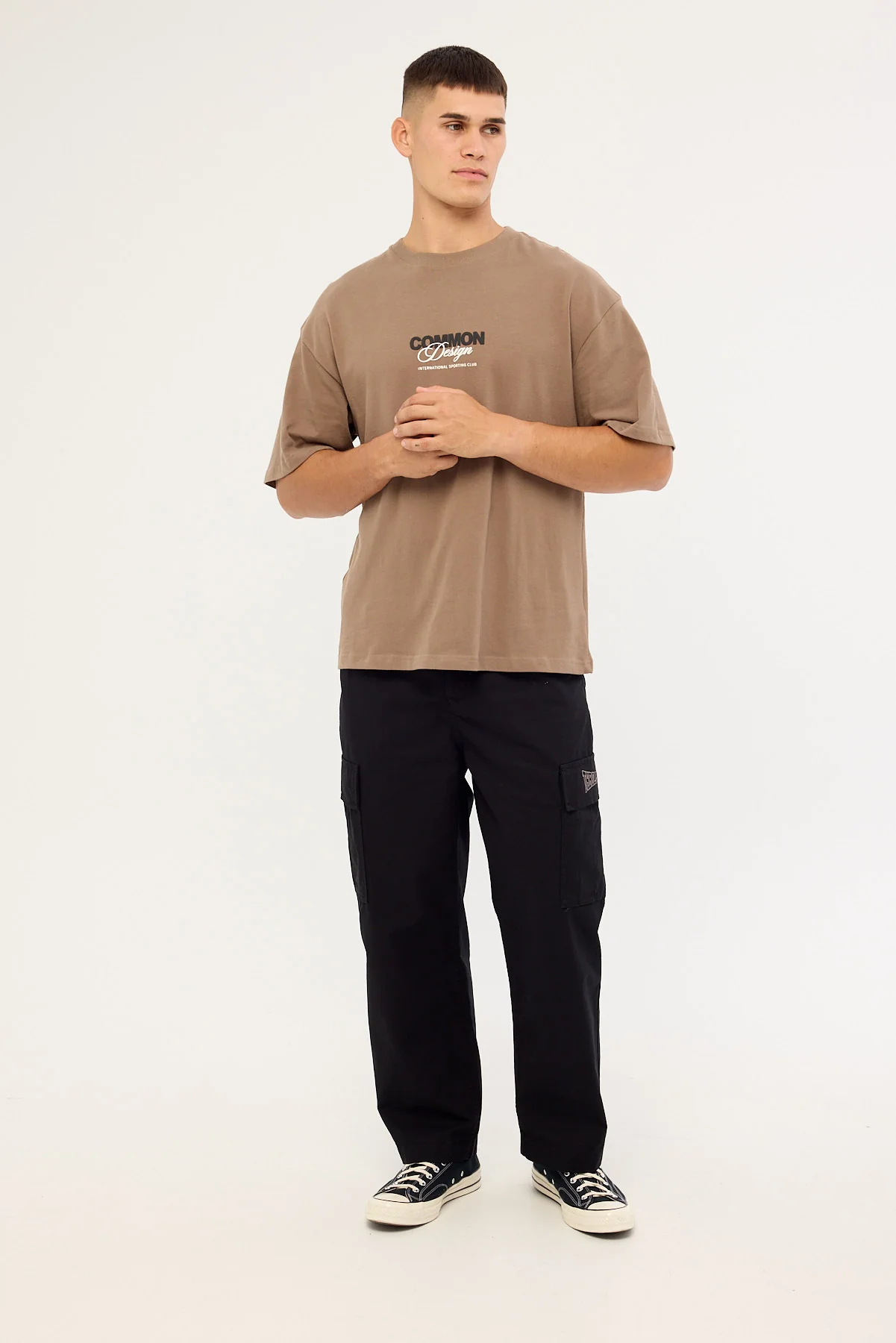 Thrills Double Down Big Slacker Elastic Cargo Pant Black