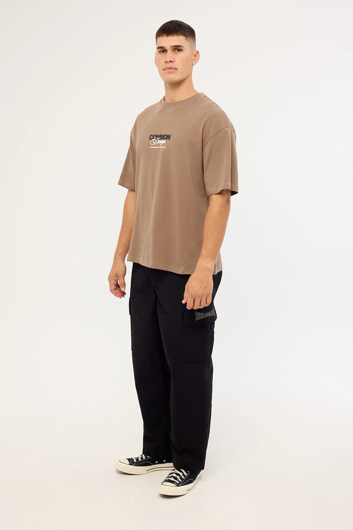 Thrills Double Down Big Slacker Elastic Cargo Pant Black - Image 4
