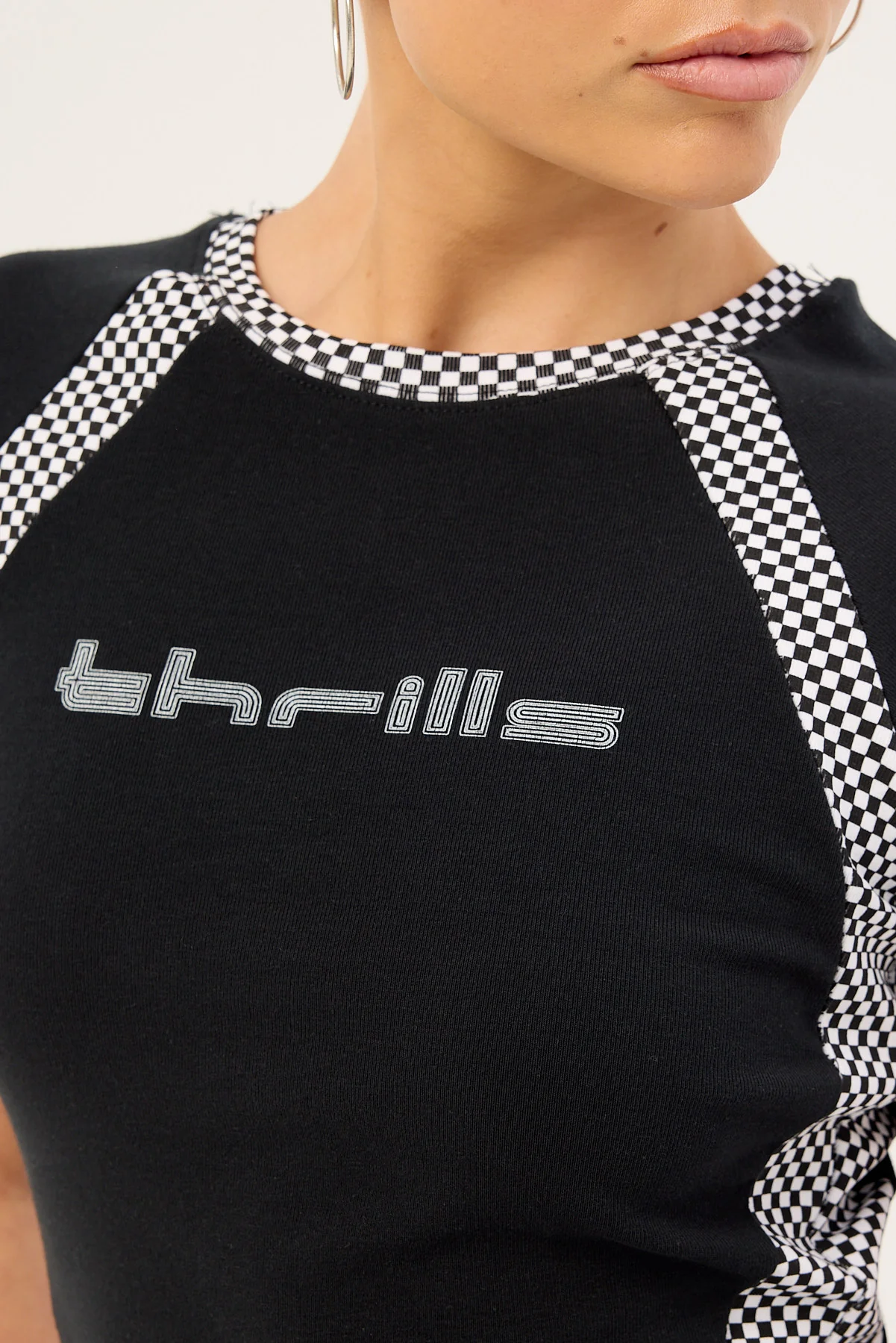Thrills For The Win Raglan Club Tee Washed Black - Image 5