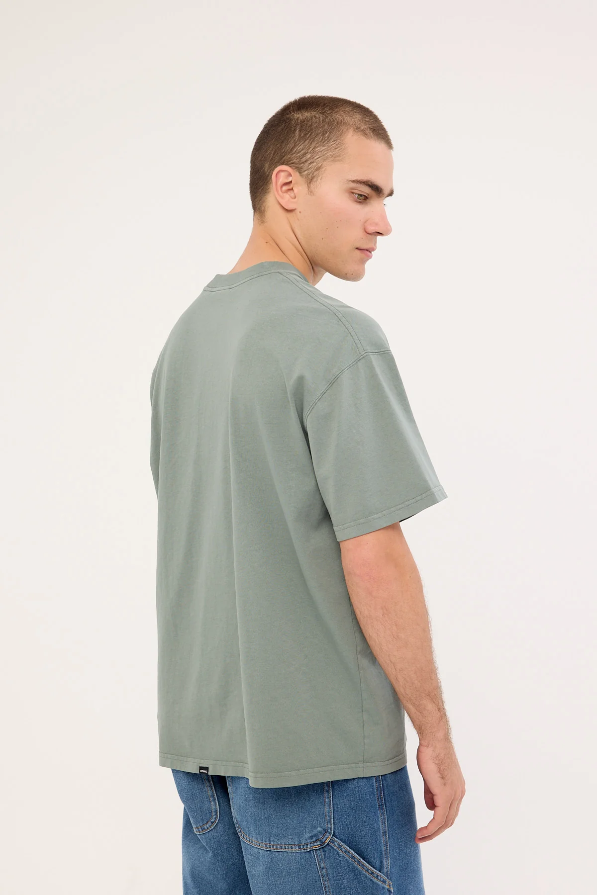 Thrills Fortune Favors Embro Box Fit Oversize Tee Scrubs Green - Image 6
