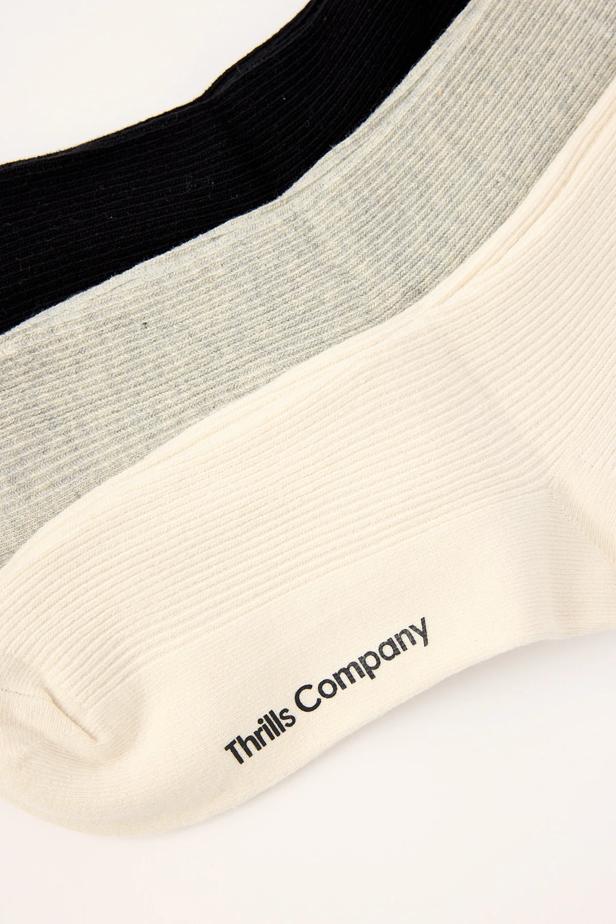 Thrills Foundation 3 Pack Sock Heritage White/Black/Grey Marle - Image 2