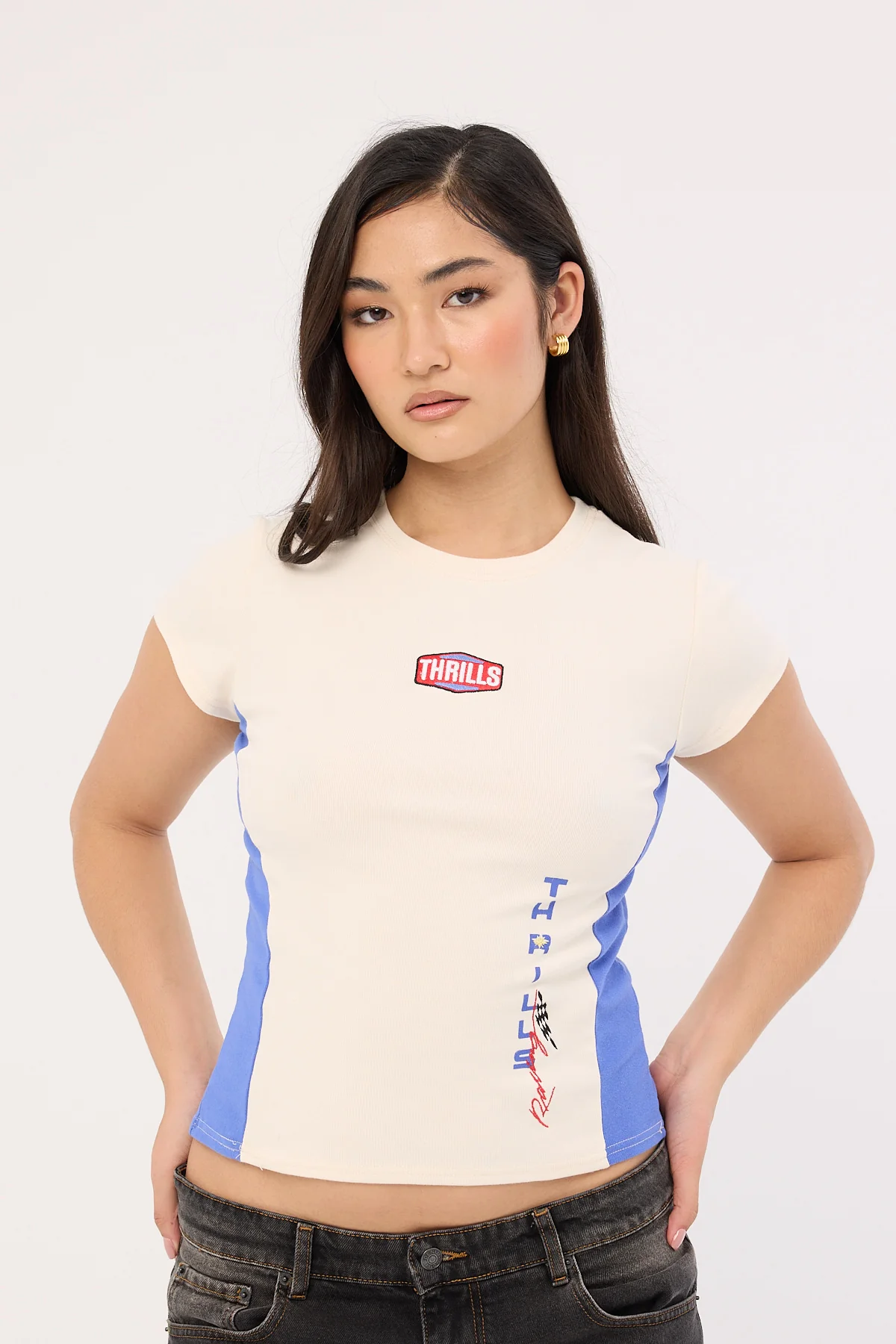 Thrills Full Fury Club Tee Heritage White