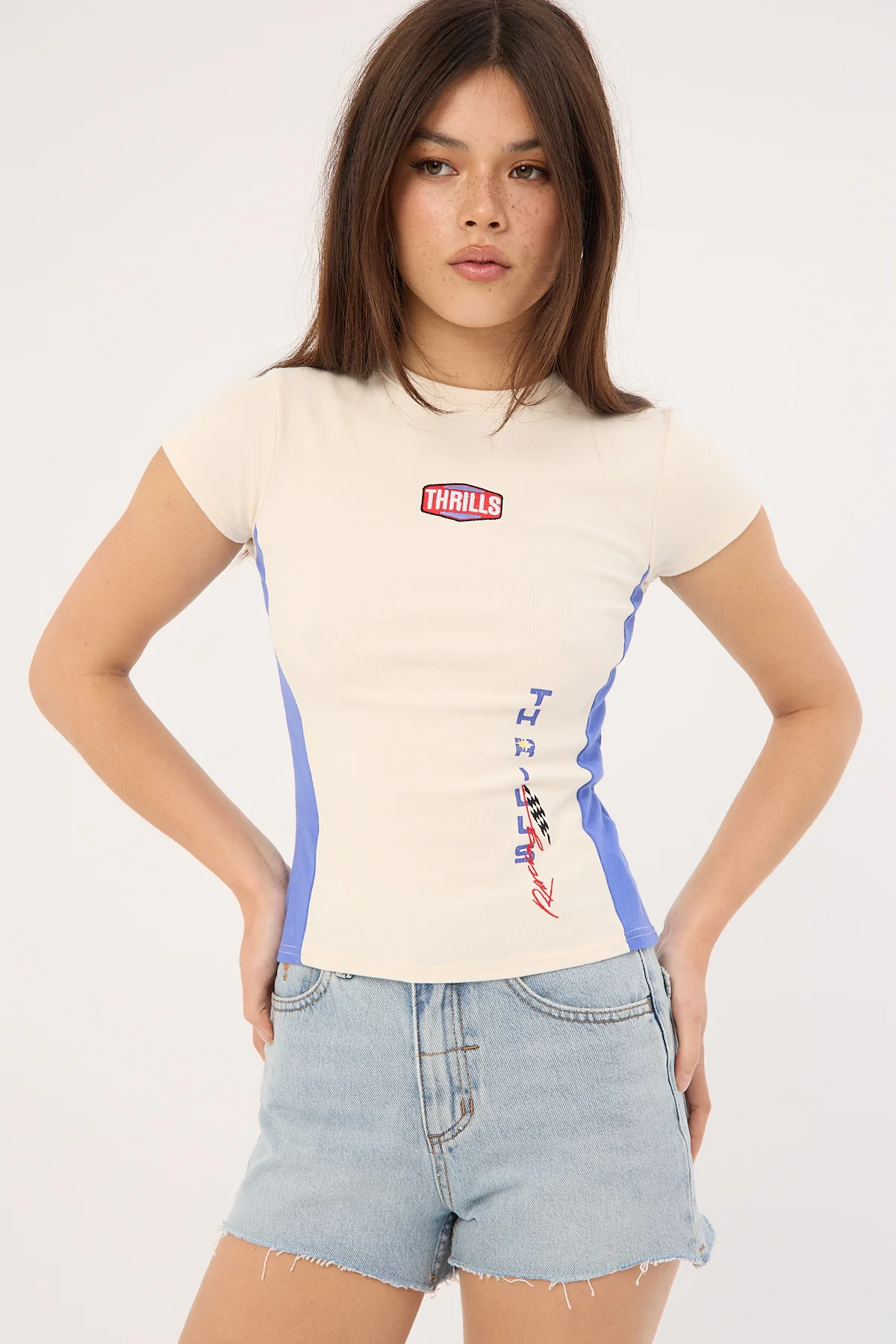 Thrills Full Fury Club Tee Heritage White - Image 3