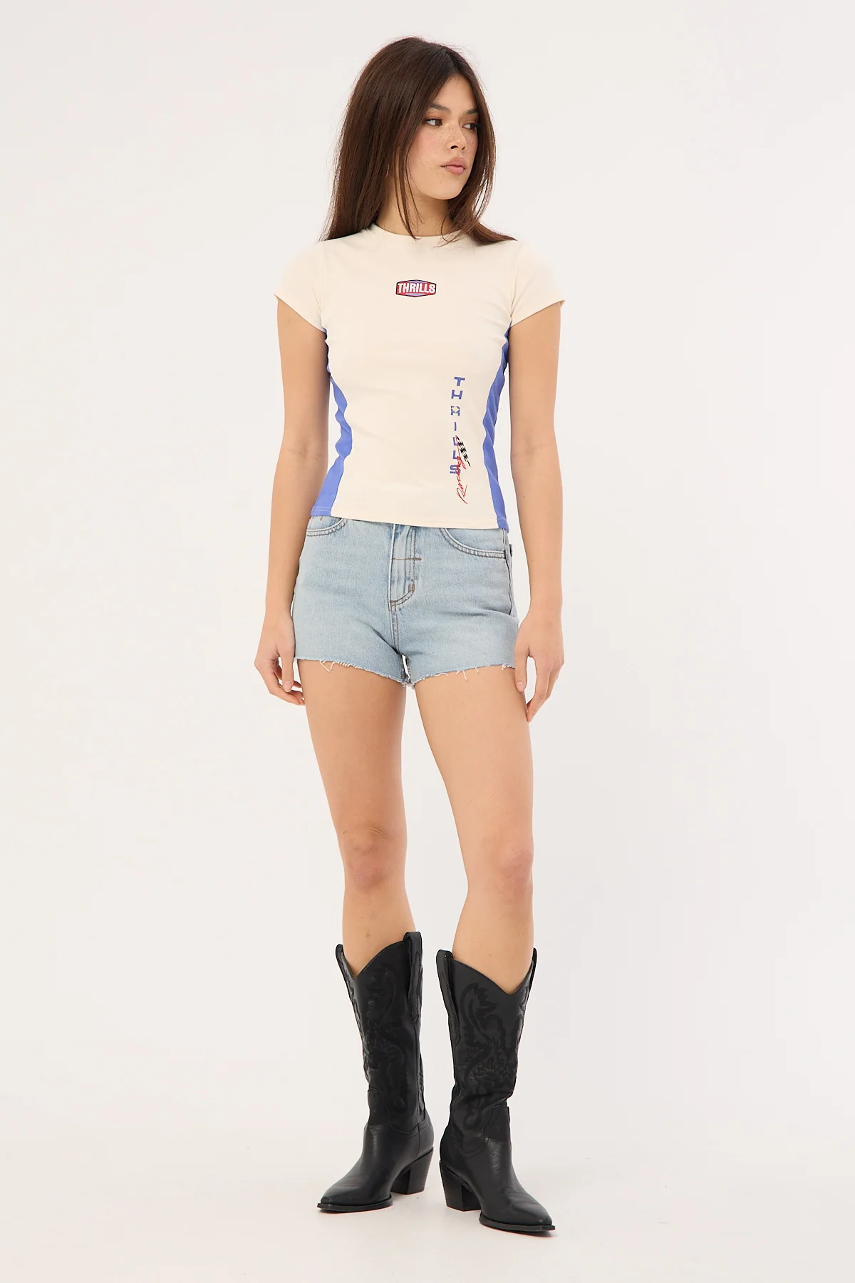 Thrills Full Fury Club Tee Heritage White - Image 5
