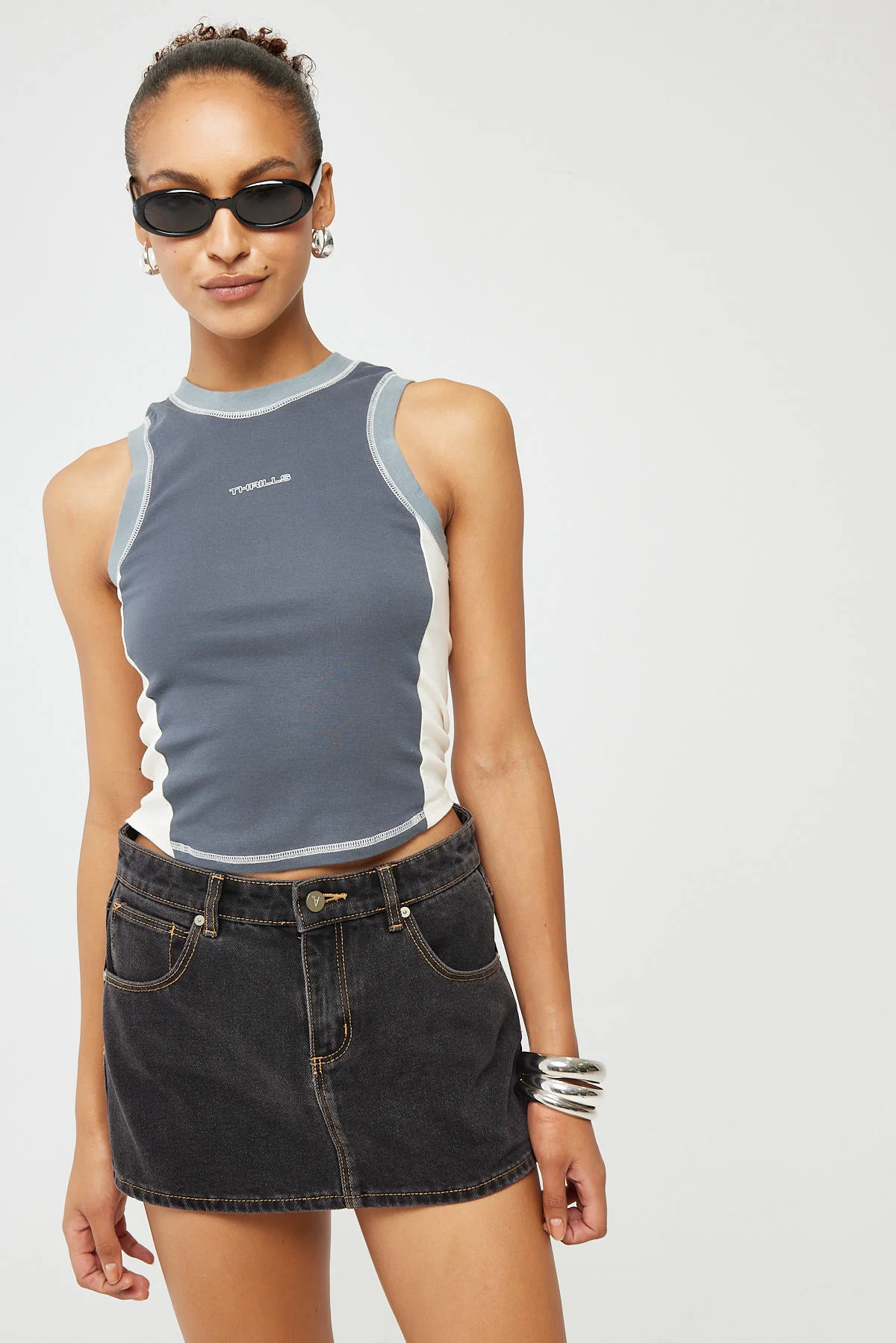 Thrills Grip Curve Tank Dark Slate - Image 3