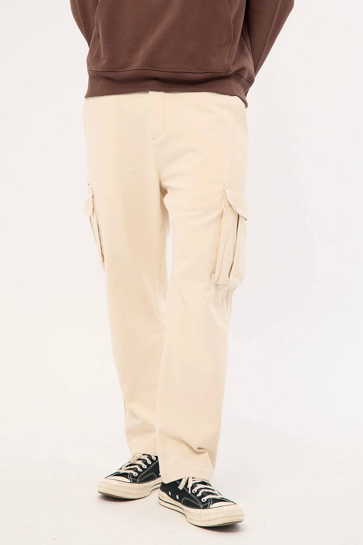 Thrills Hard Yakka x Thrills Slacker Cargo Pant Unchleached - Image 3