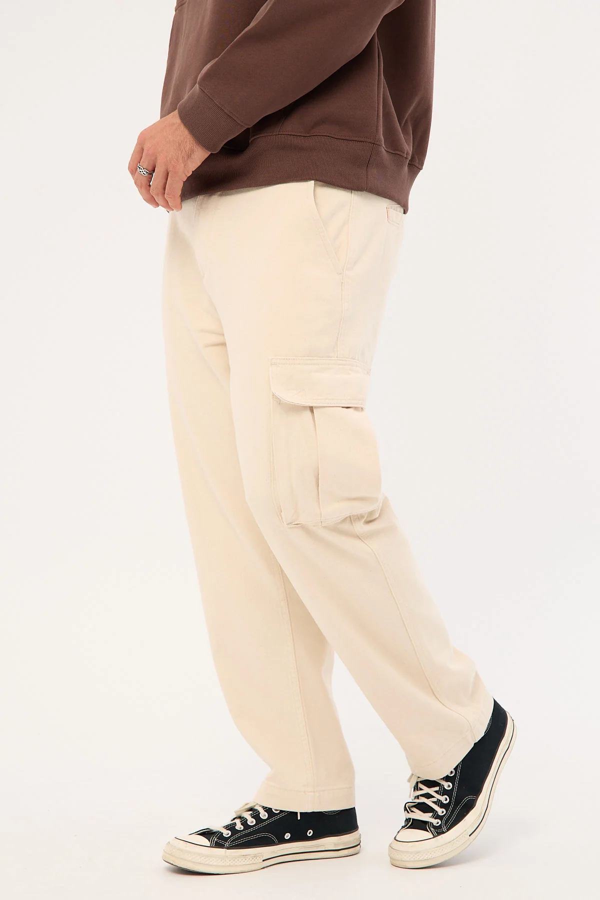 Thrills Hard Yakka x Thrills Slacker Cargo Pant Unchleached - Image 6