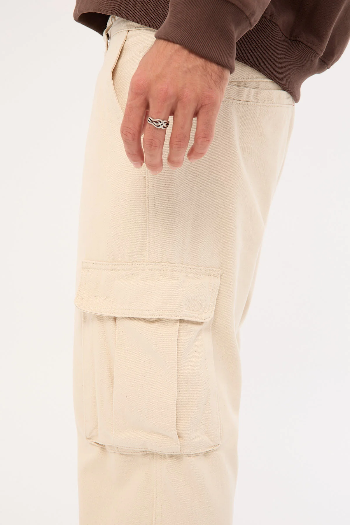 Thrills Hard Yakka x Thrills Slacker Cargo Pant Unchleached - Image 7