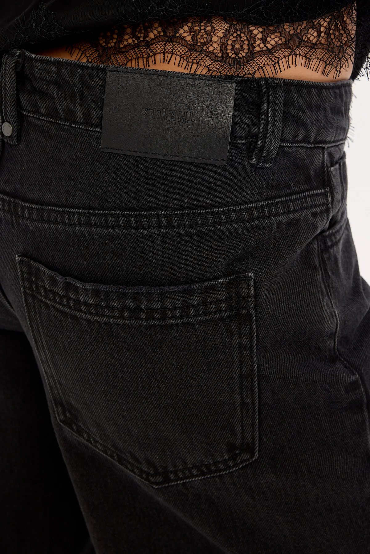 Thrills Hunter Low Rise Wide Leg Jean Aged Black - Image 6