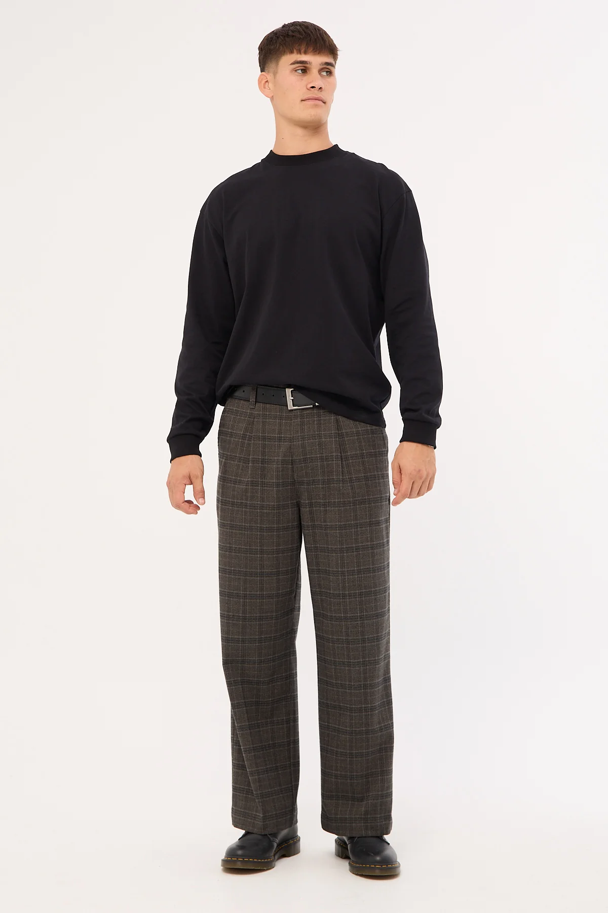 Thrills Jacob Plaid Pant Black