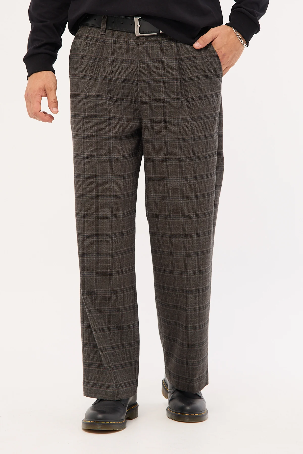 Thrills Jacob Plaid Pant Black - Image 2