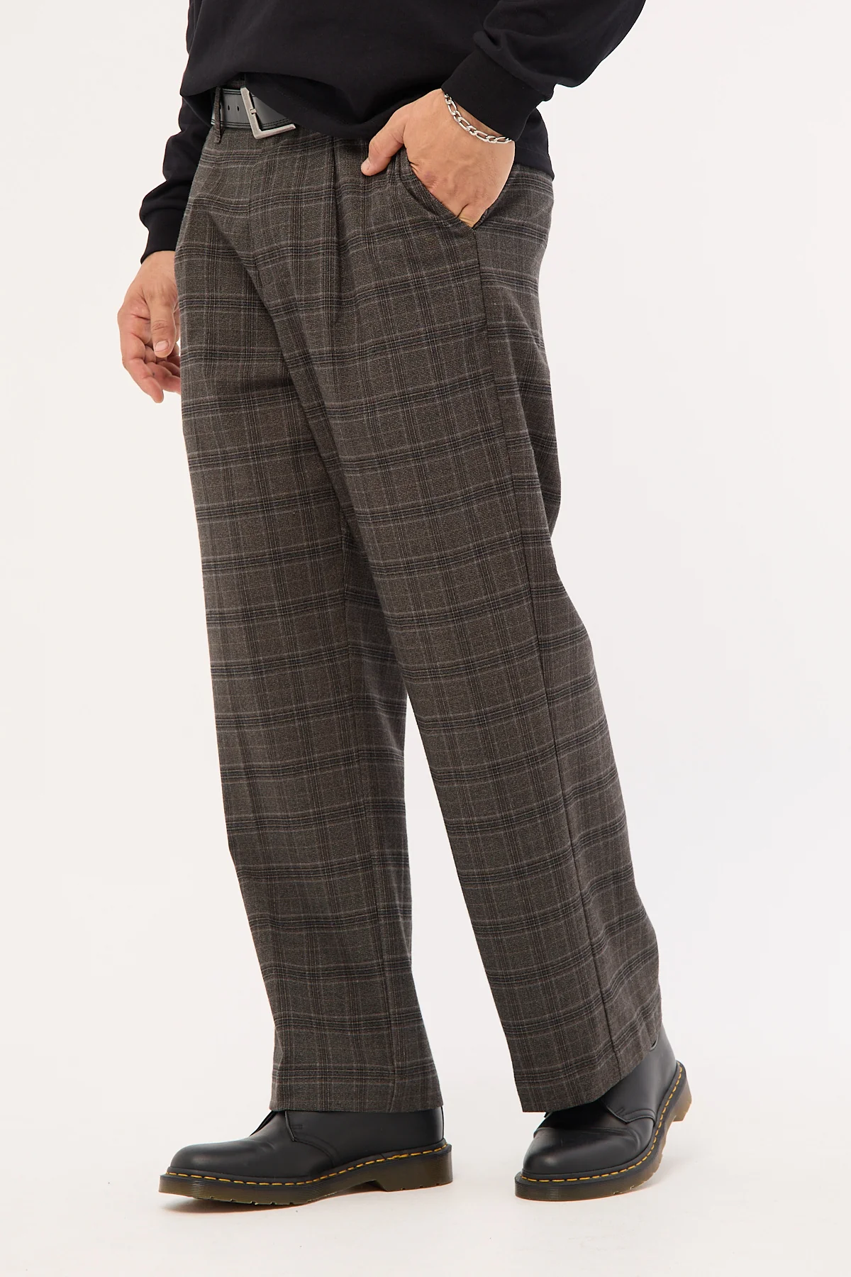 Thrills Jacob Plaid Pant Black - Image 6