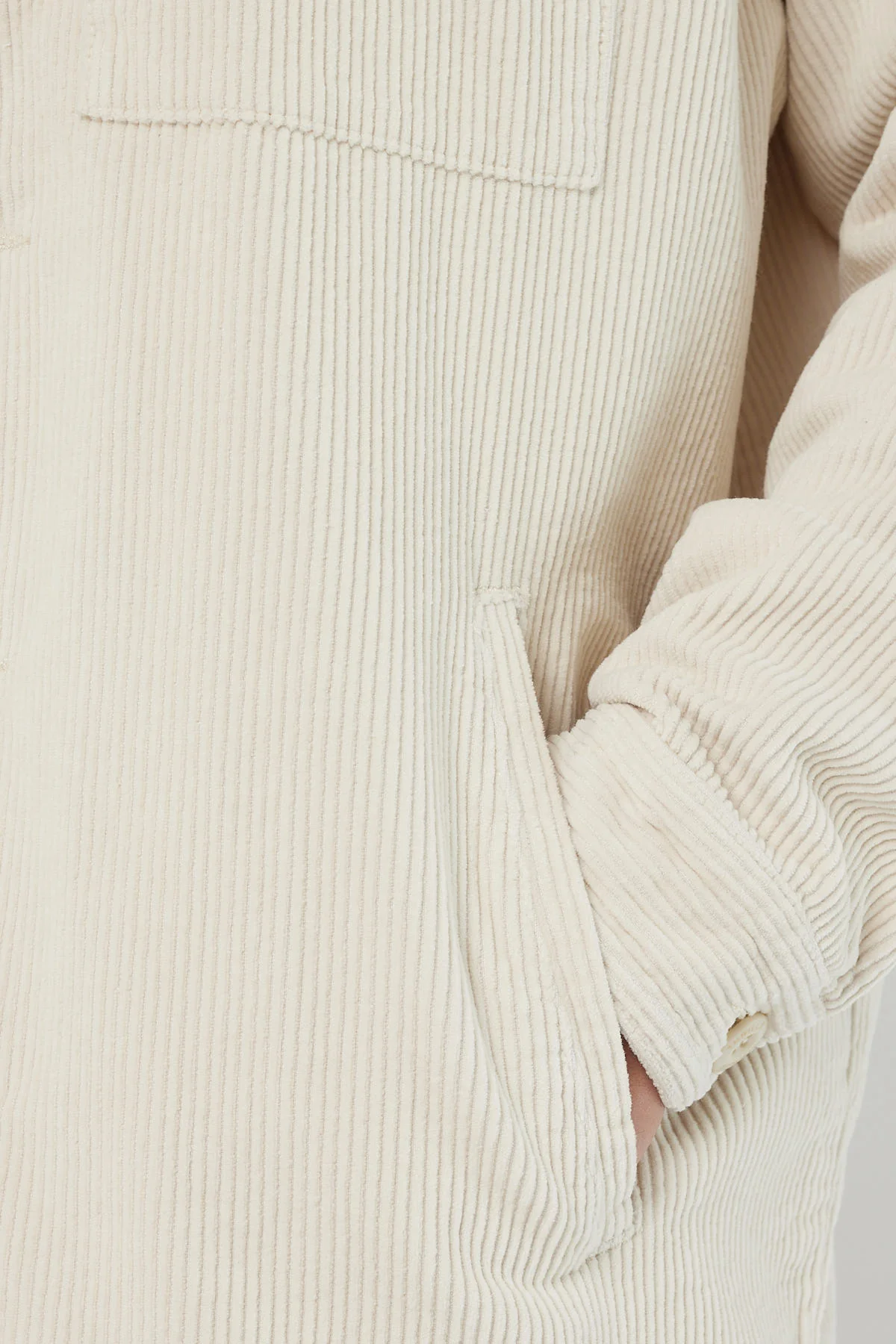 Thrills Labour Cord Overshirt Bone - Image 6