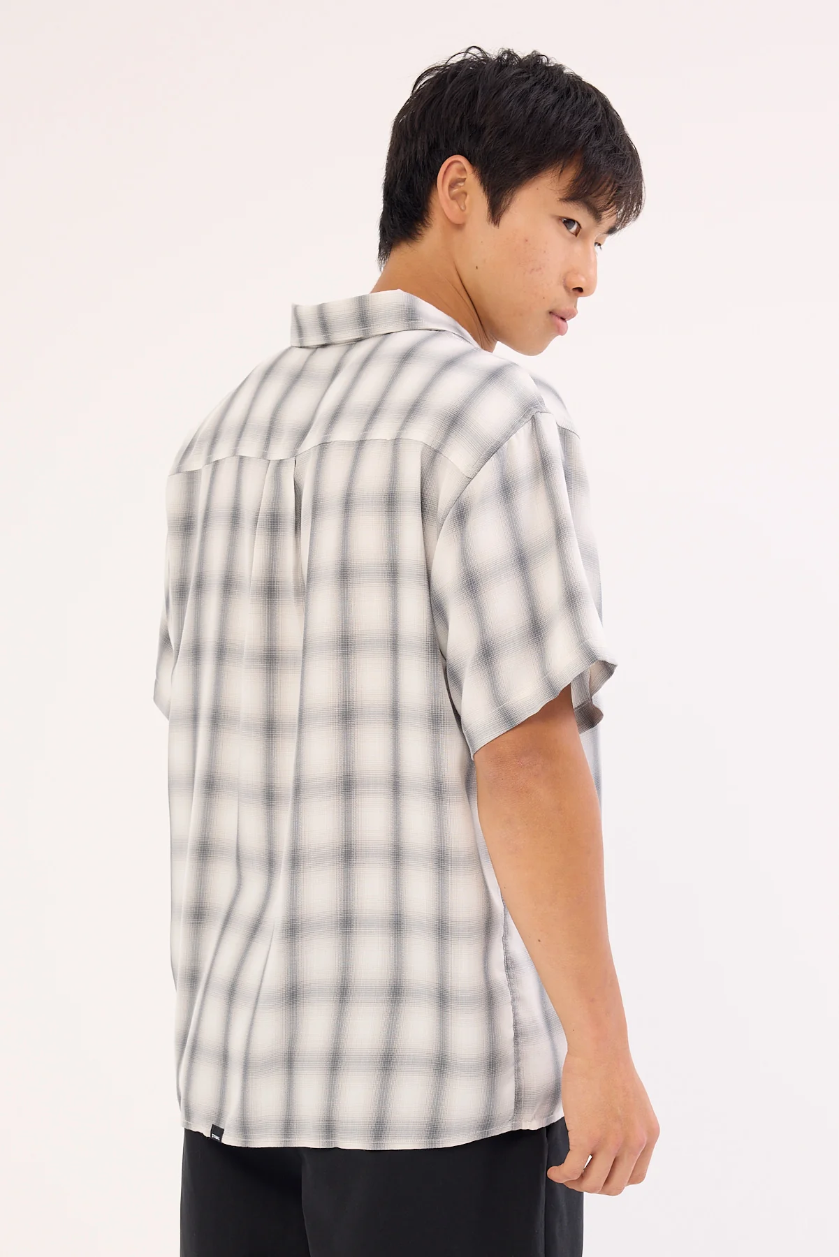 Thrills Lair Cropped Short Sleeve Shirt White - Image 5