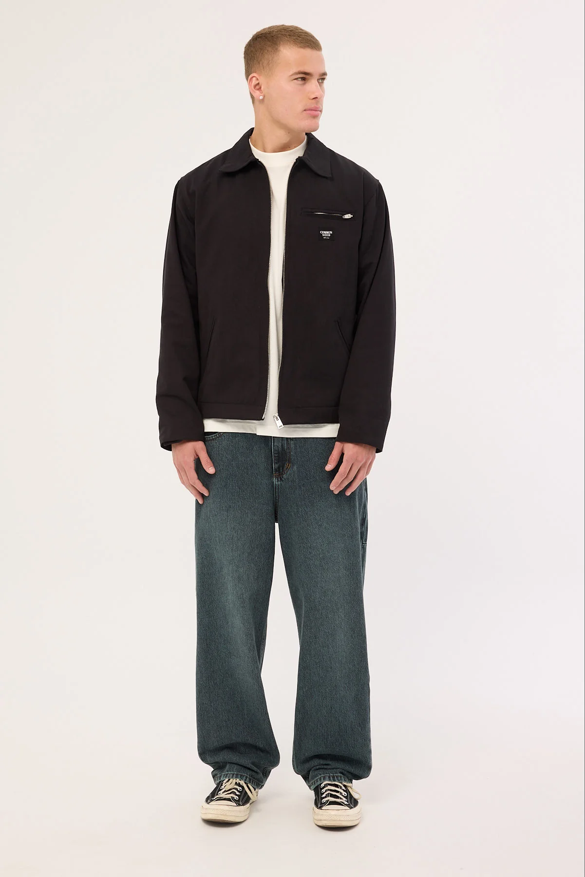 Thrills Lifted Big Slacker Denim Jean Metal Blue - Image 2