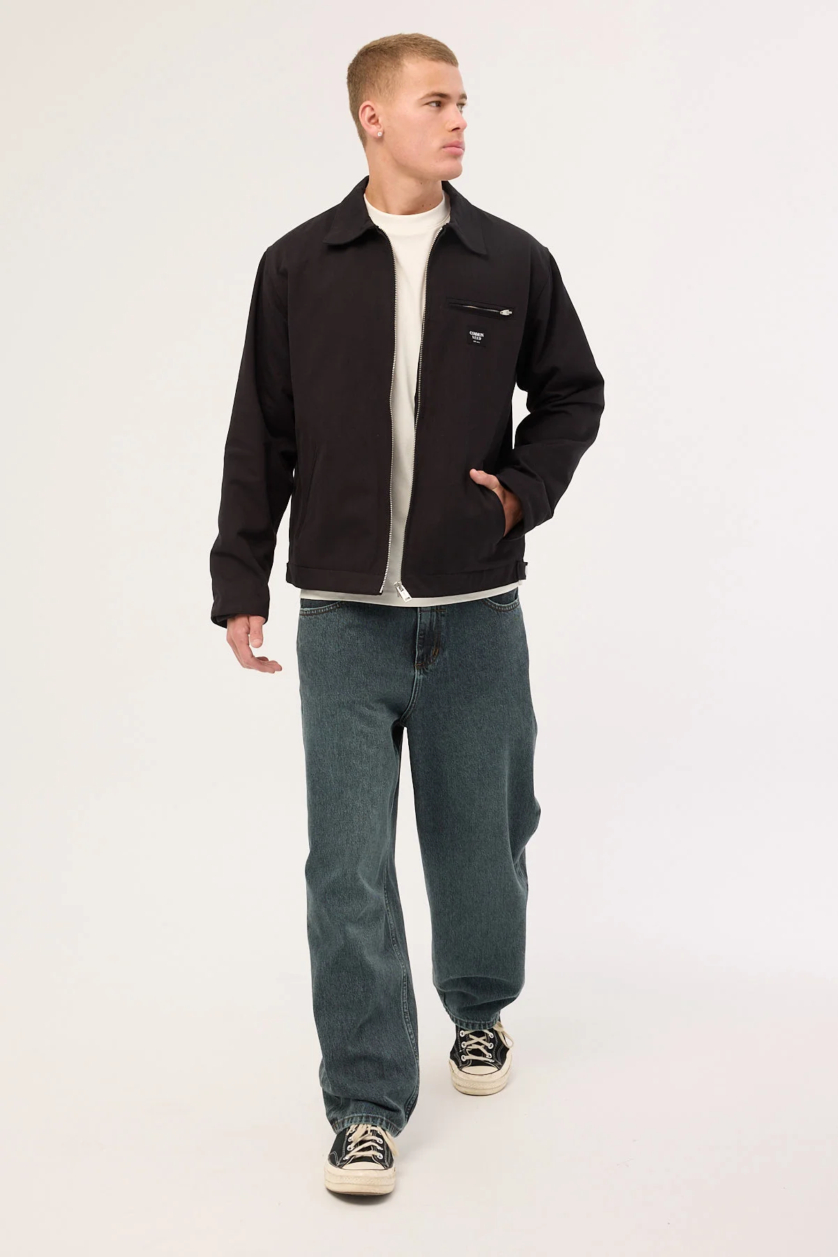 Thrills Lifted Big Slacker Denim Jean Metal Blue - Image 3