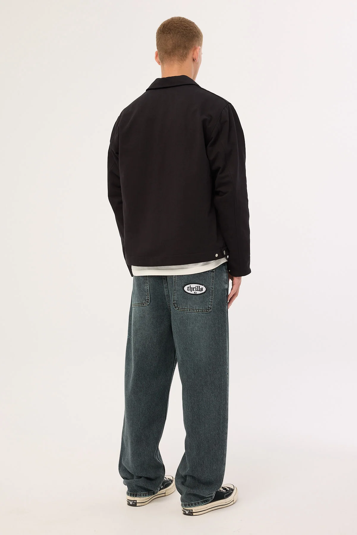 Thrills Lifted Big Slacker Denim Jean Metal Blue - Image 6