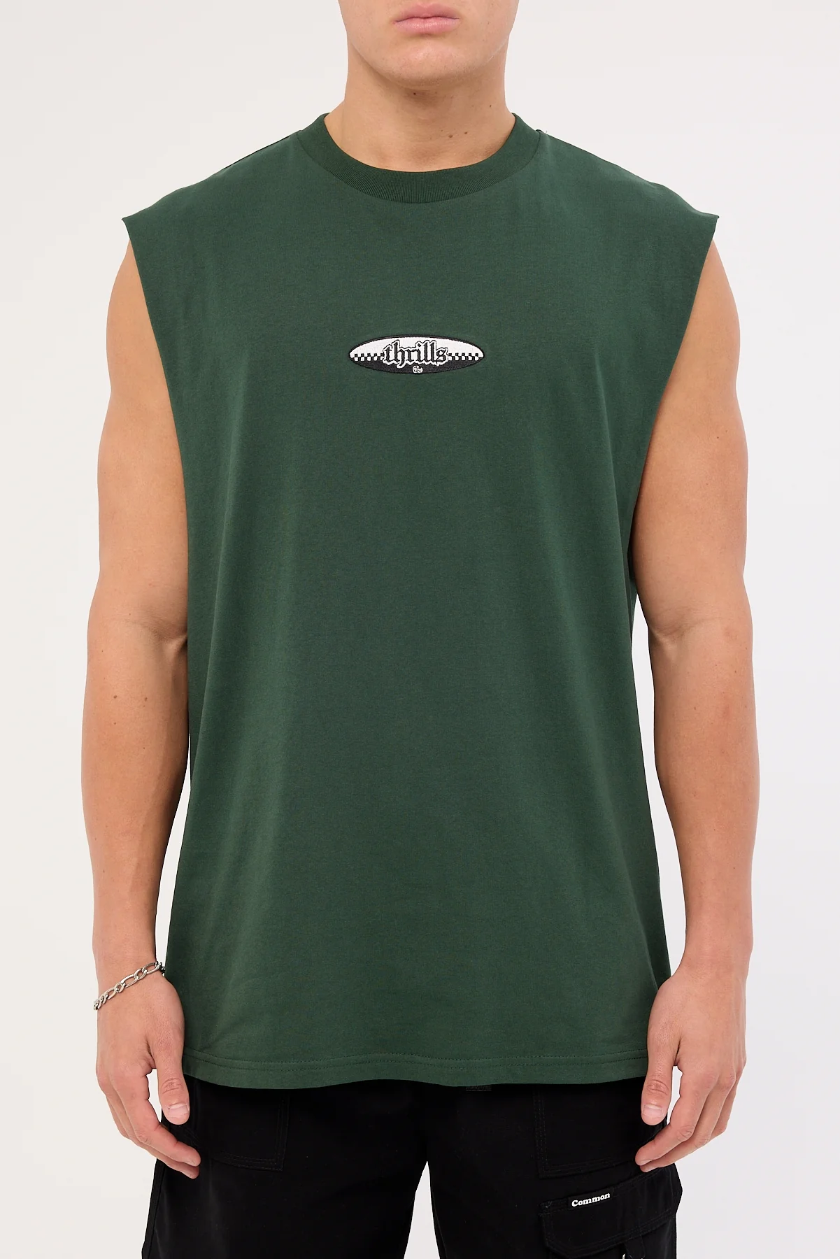 Thrills Lifted Embro Merch Fit Muscle Tee Sycamore - Image 7