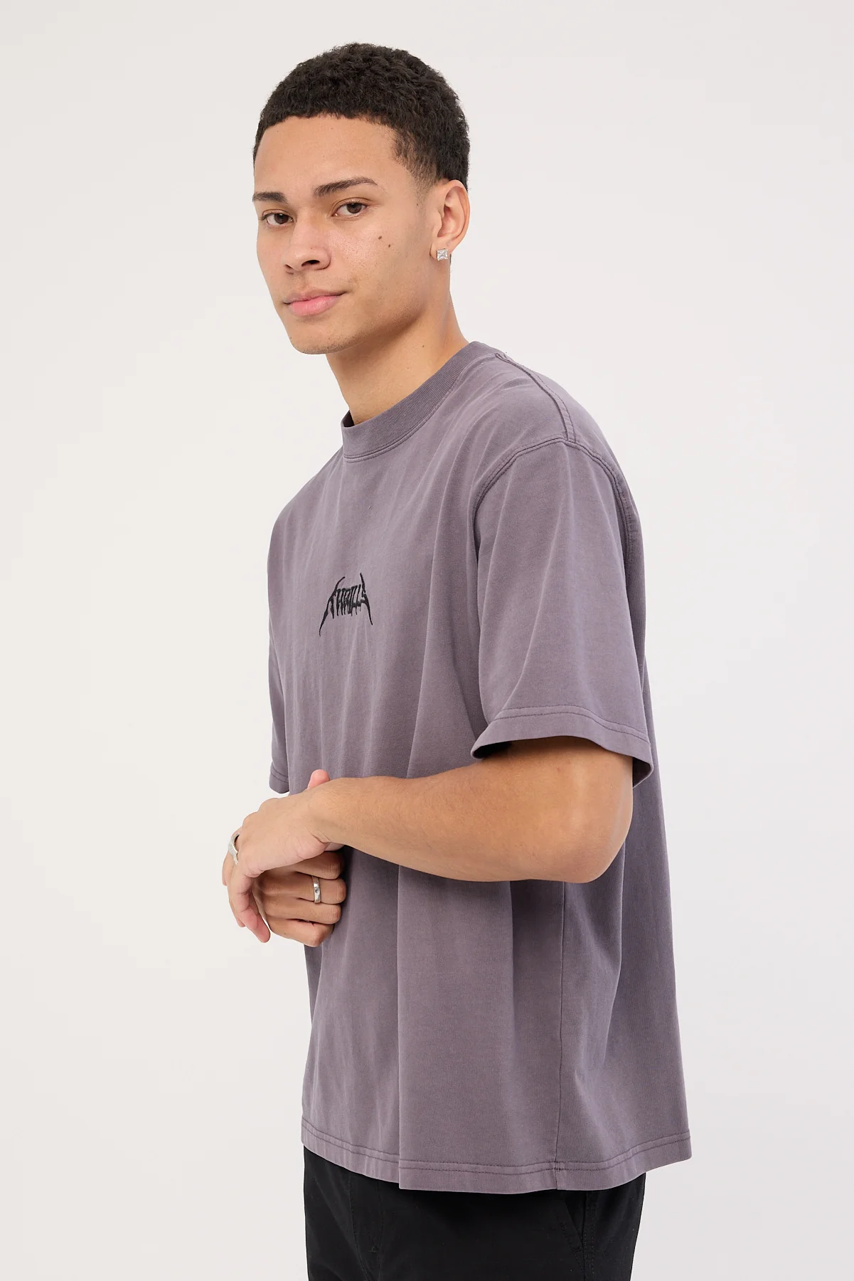 Thrills Limitless Mind Embro Box Fit Oversize Short Tee Purple Ash - Image 4