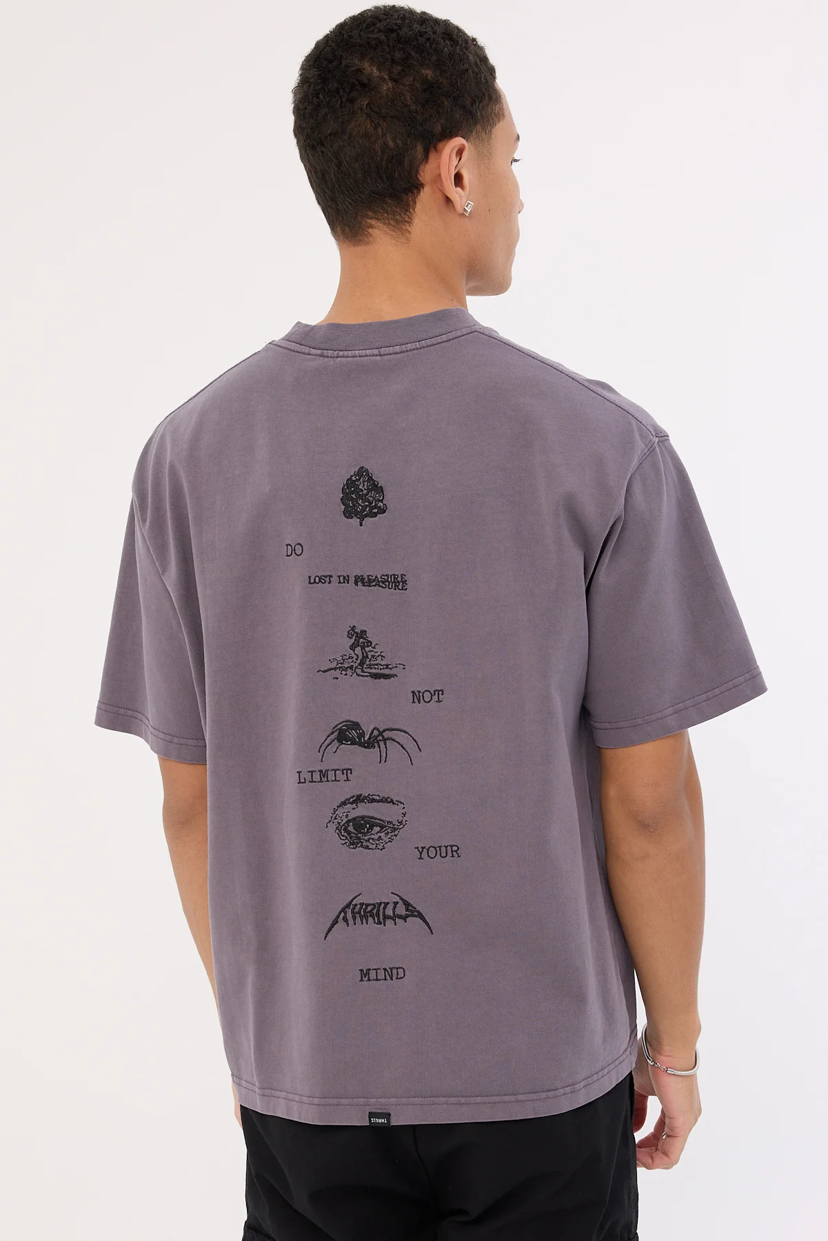 Thrills Limitless Mind Embro Box Fit Oversize Short Tee Purple Ash - Image 5