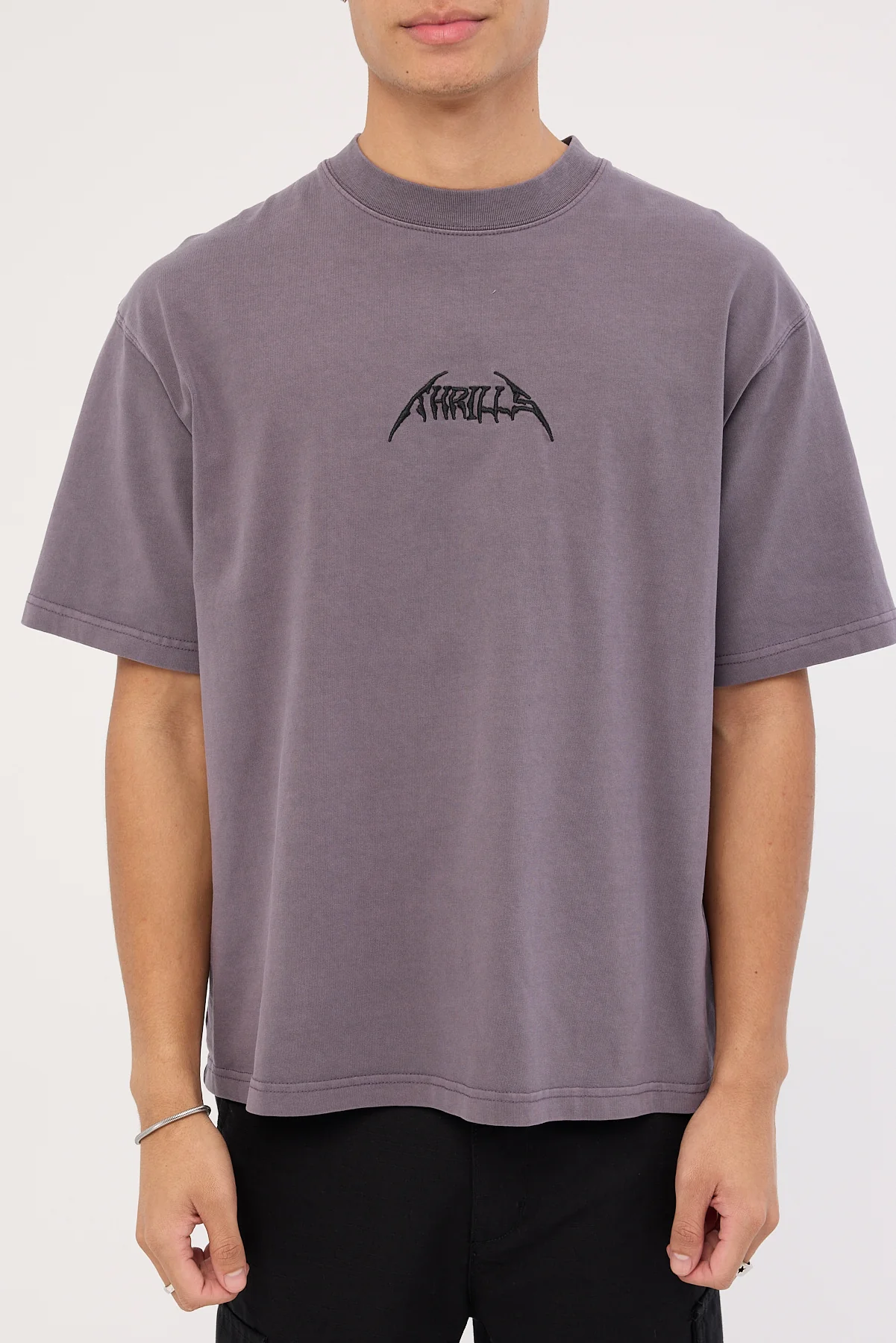 Thrills Limitless Mind Embro Box Fit Oversize Short Tee Purple Ash - Image 7
