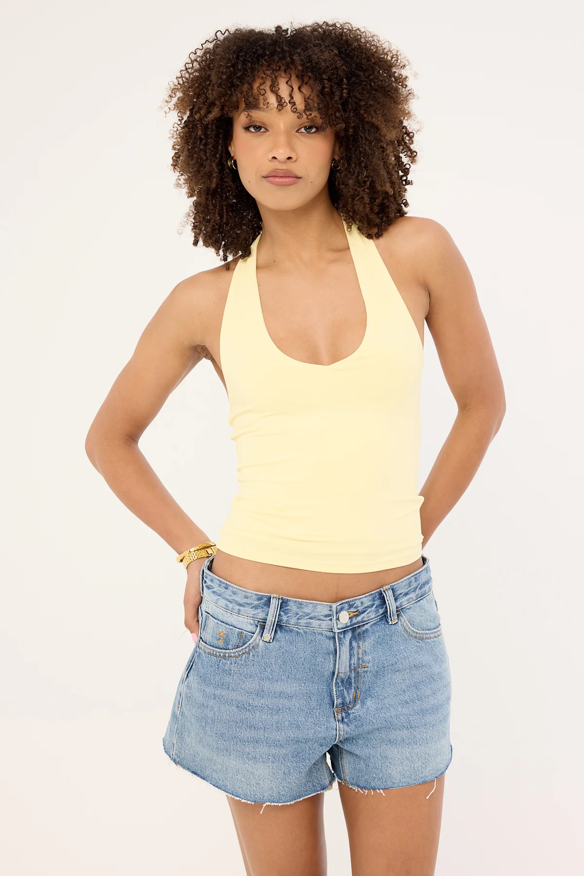 Thrills Lola Low Rise Denim Short Rustic Fade - Image 2