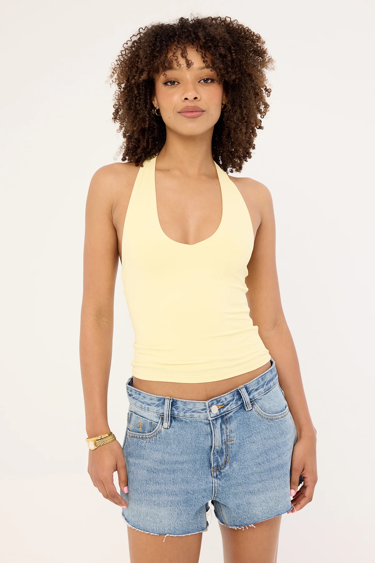 Thrills Lola Low Rise Denim Short Rustic Fade - Image 3