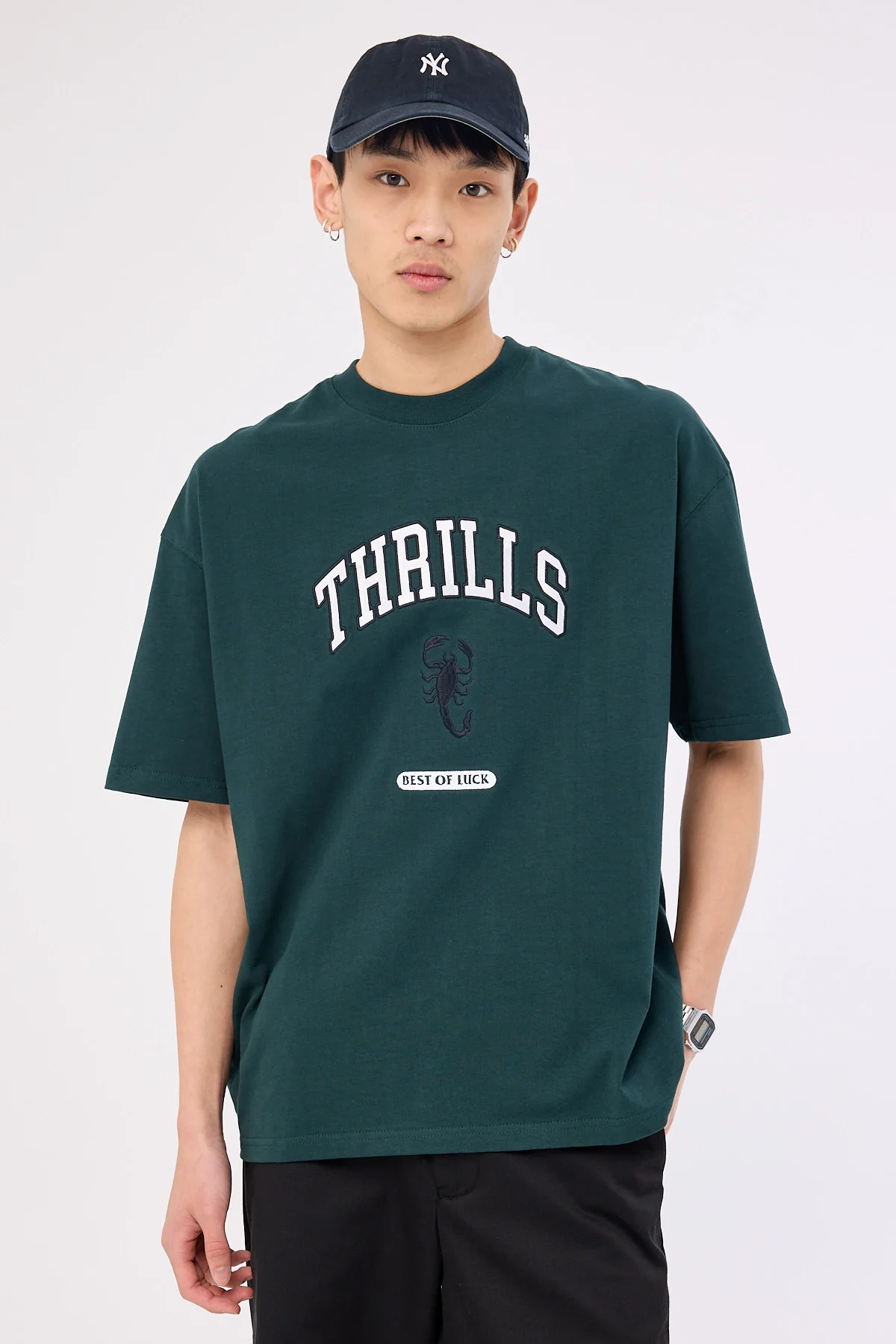 Thrills Los Stingers Box Fit Oversize Tee Vista Green - Image 3