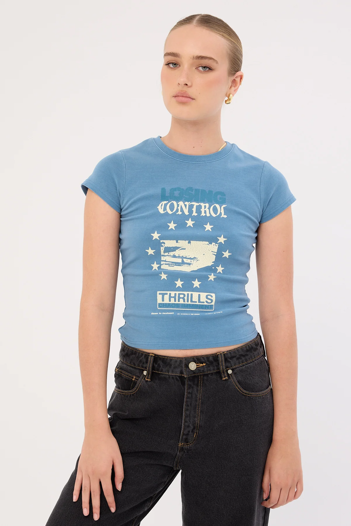 Thrills Losing Control Club Tee Storm Blue - Image 3