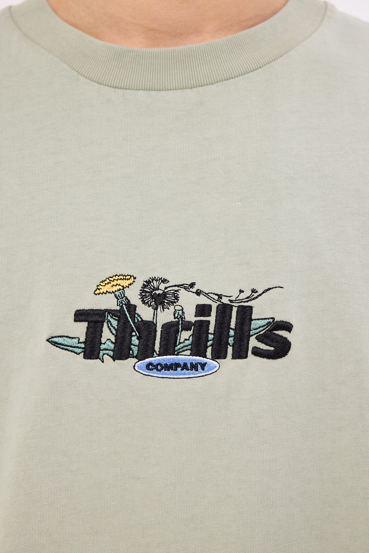 Thrills Make A Wish Oversize Fit Tee Dirty Sage - Image 5