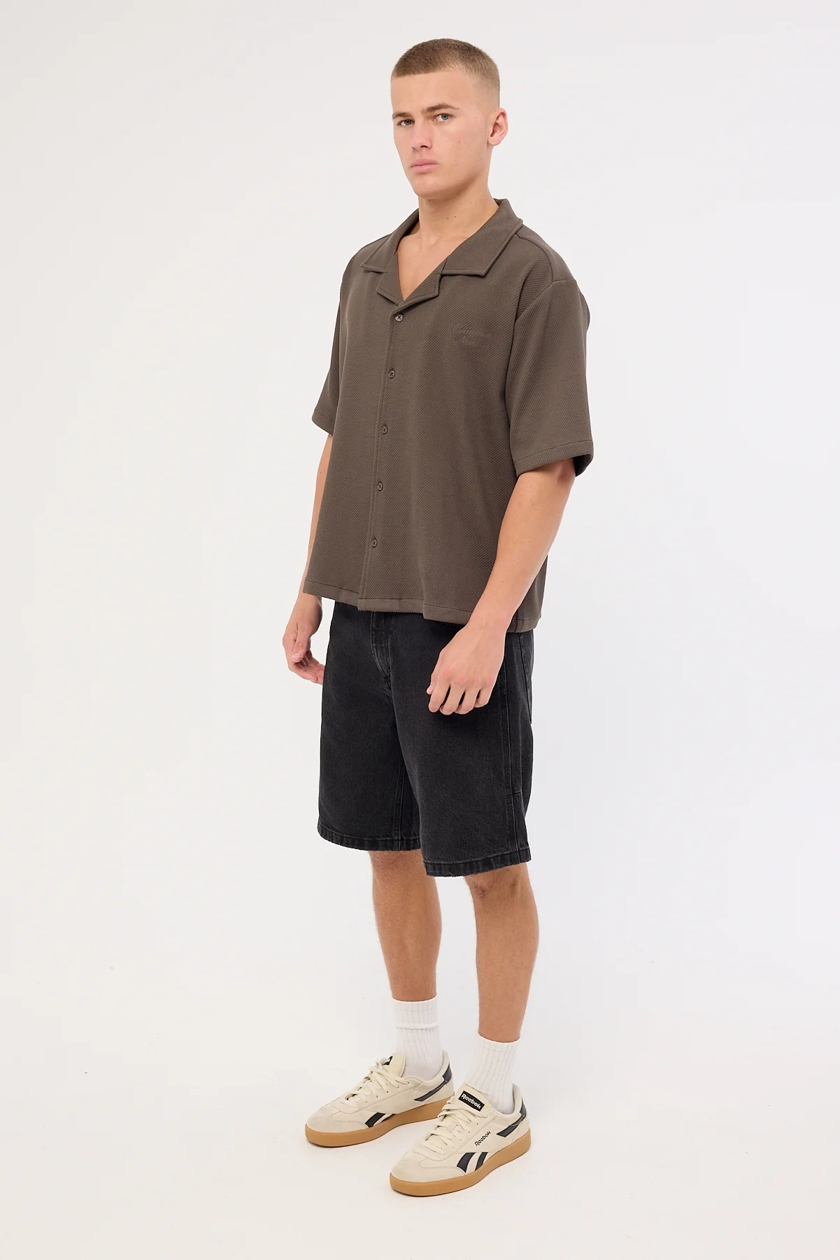 Thrills Mid Slacker Denim Short Aged Black - Image 4