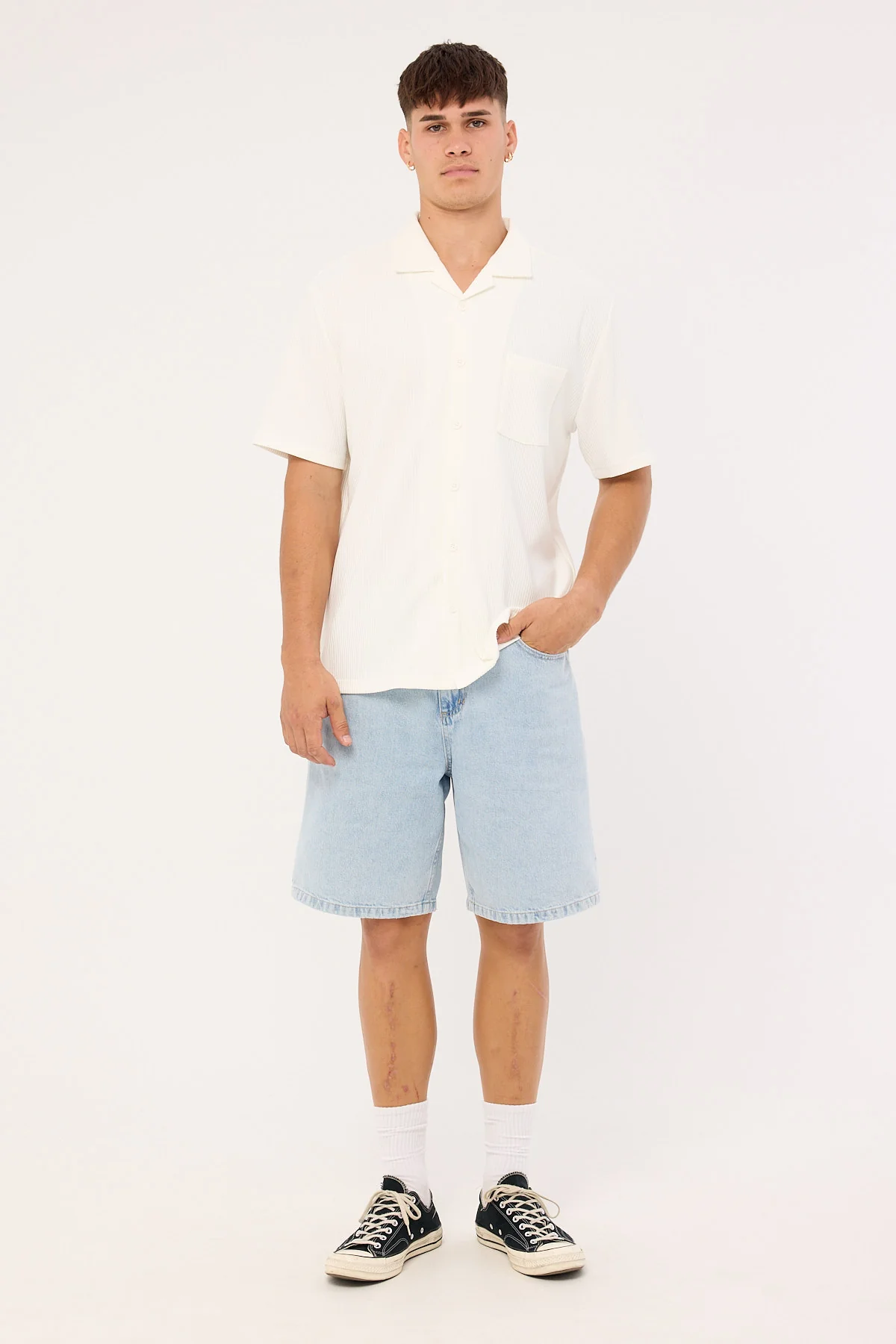 Thrills Mid Slacker Denim Short Serenity Blue