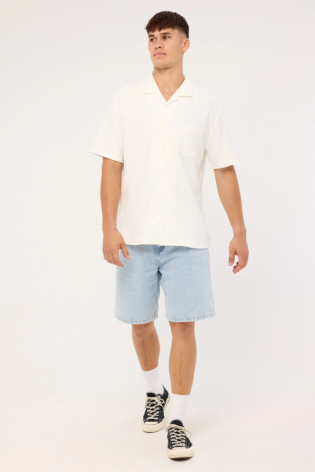 Thrills Mid Slacker Denim Short Serenity Blue - Image 2
