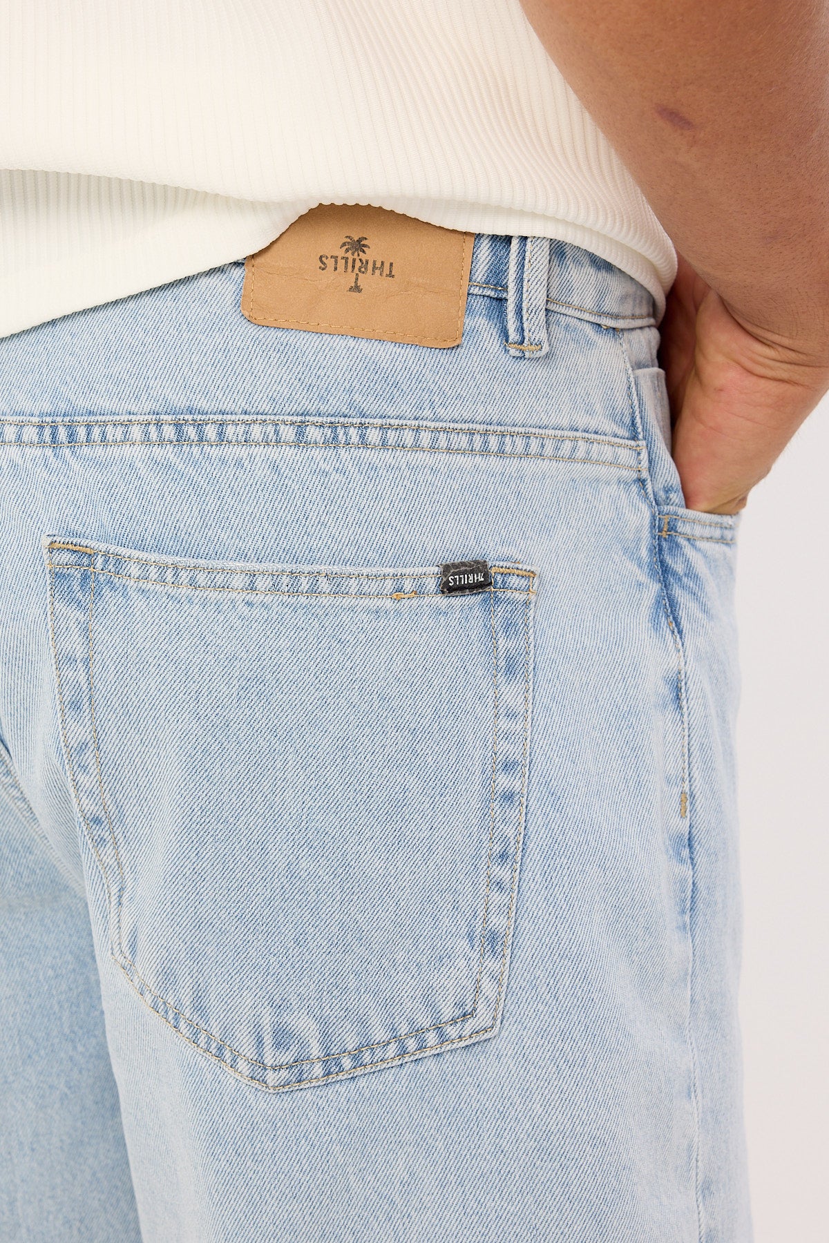 Thrills Mid Slacker Denim Short Serenity Blue - Image 7