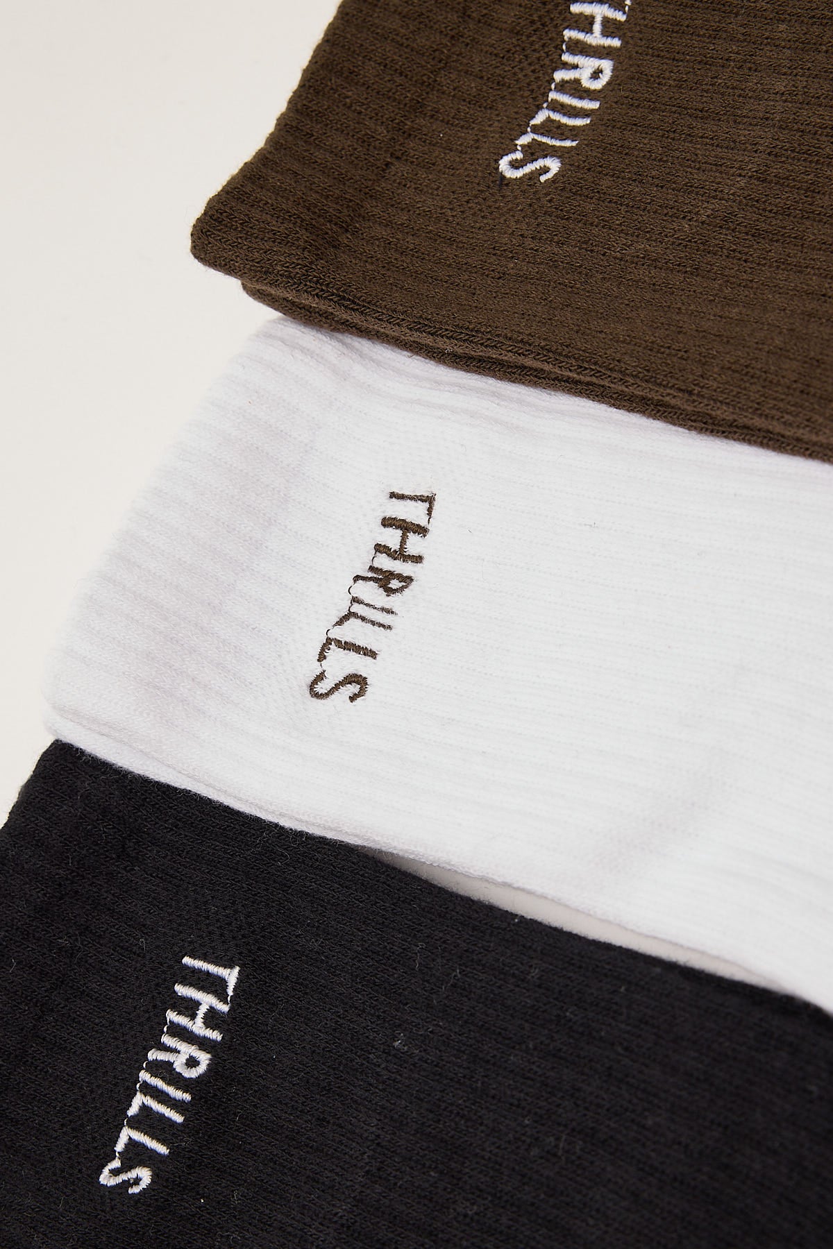 Thrills Minimal Thrills Minimal 3 Pack Sock White/Tarmac/Black - Image 2