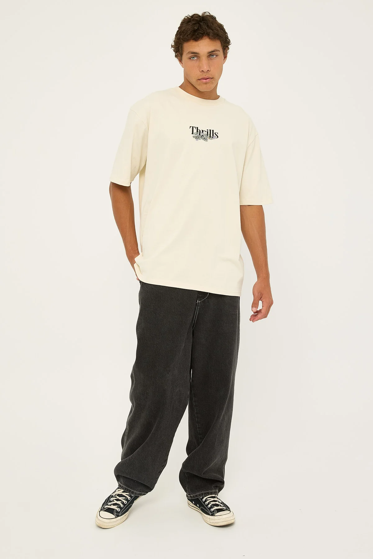 Thrills New Growth Oversize Fit Tee Hertiage White - Image 2