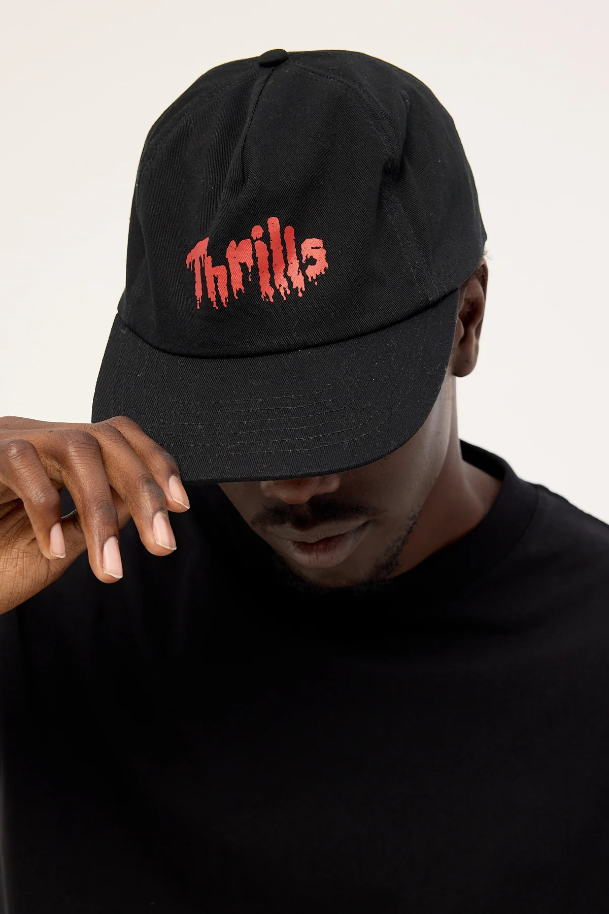 Thrills Once Bitten Twice Shy 5 Panel Cap Black - Image 5