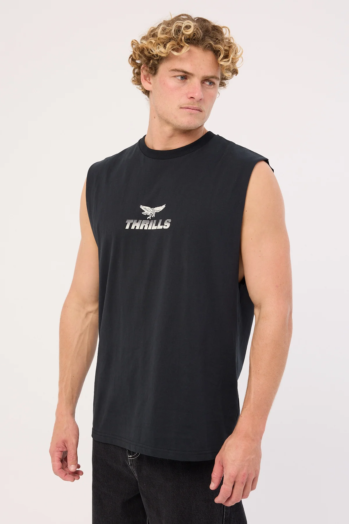 Thrills Paradise Before Anarchy Merch Fit Muscle Tee Washed Black