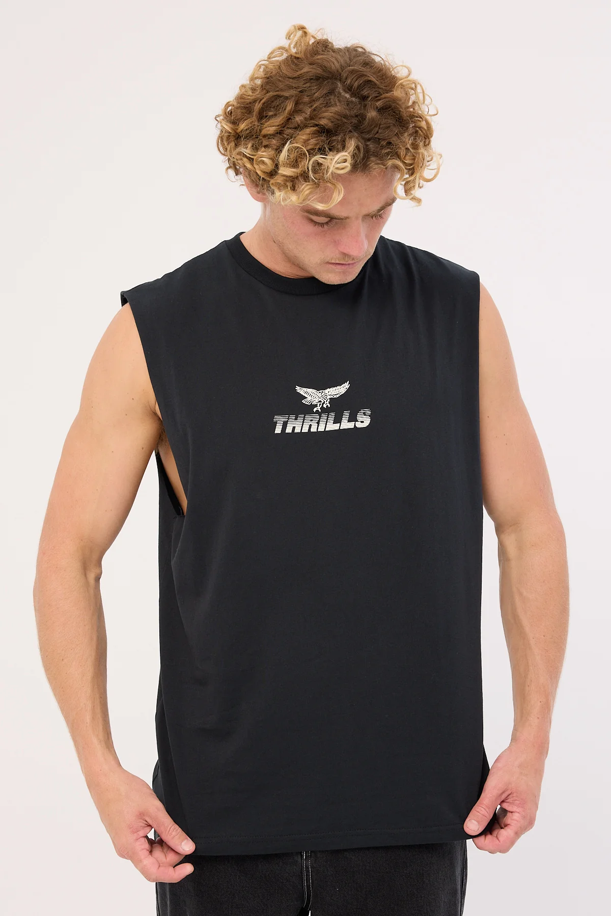 Thrills Paradise Before Anarchy Merch Fit Muscle Tee Washed Black - Image 3