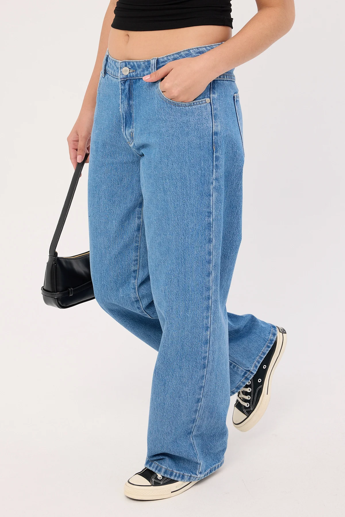Thrills Parker Low Rise Baggy Jean Vivid Mid Blue - Image 5