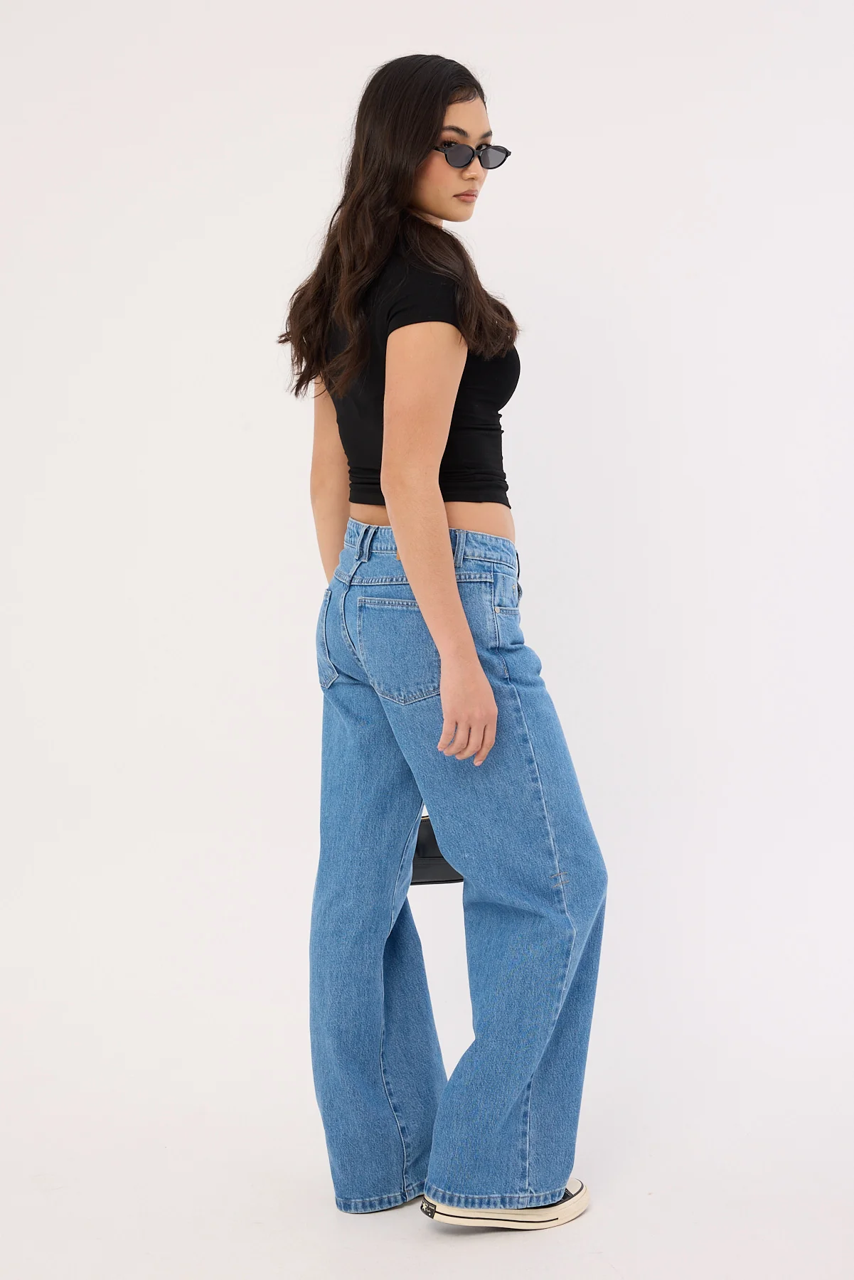 Thrills Parker Low Rise Baggy Jean Vivid Mid Blue - Image 6