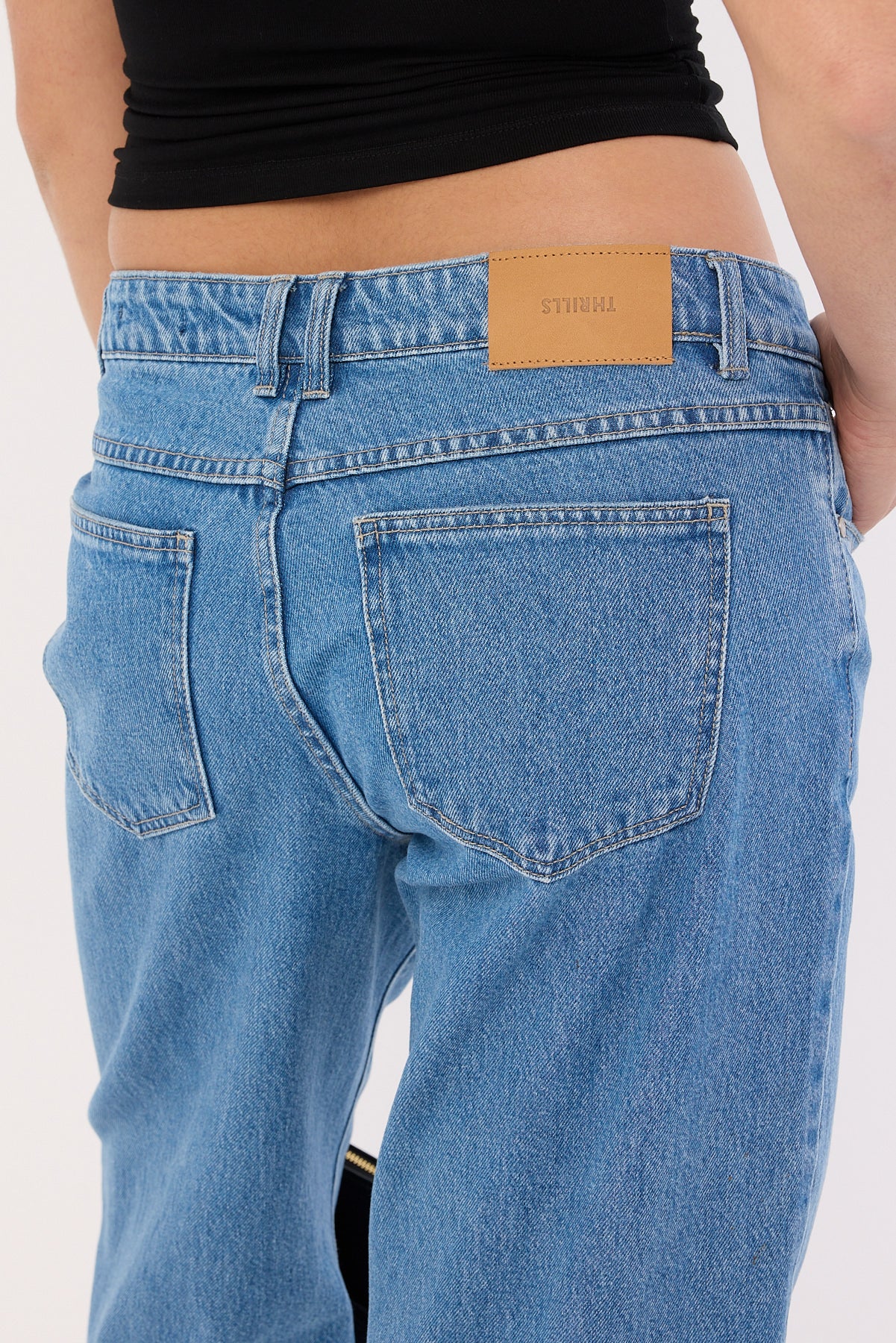 Thrills Parker Low Rise Baggy Jean Vivid Mid Blue - Image 7