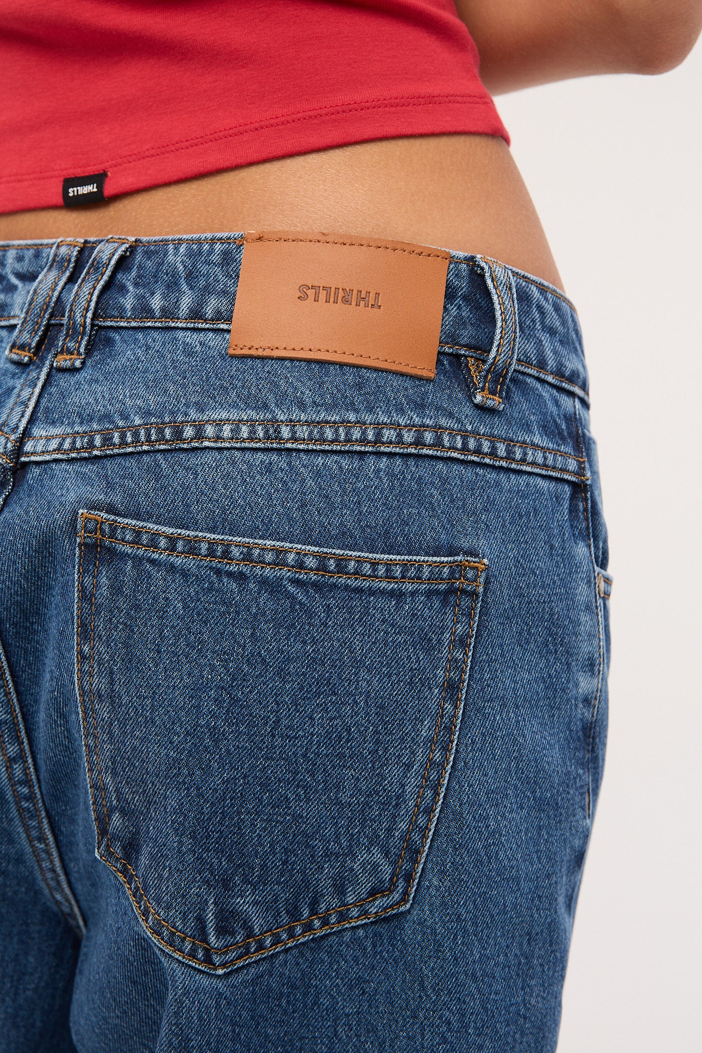 Thrills Parker Mid Rise Baggy Jean Vintage Rinse Blue - Image 6