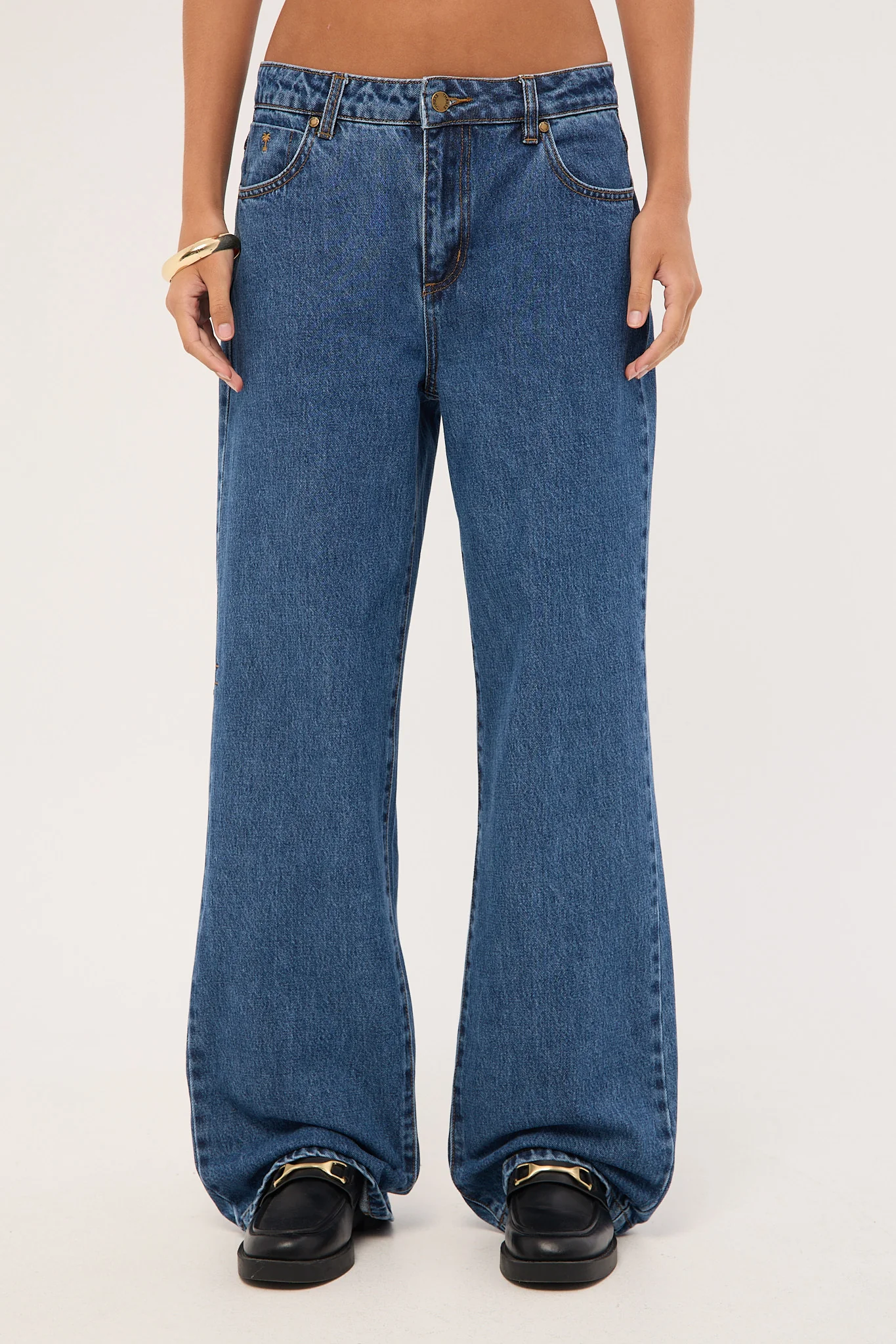 Thrills Parker Mid Rise Baggy Jean Vintage Rinse Blue - Image 8