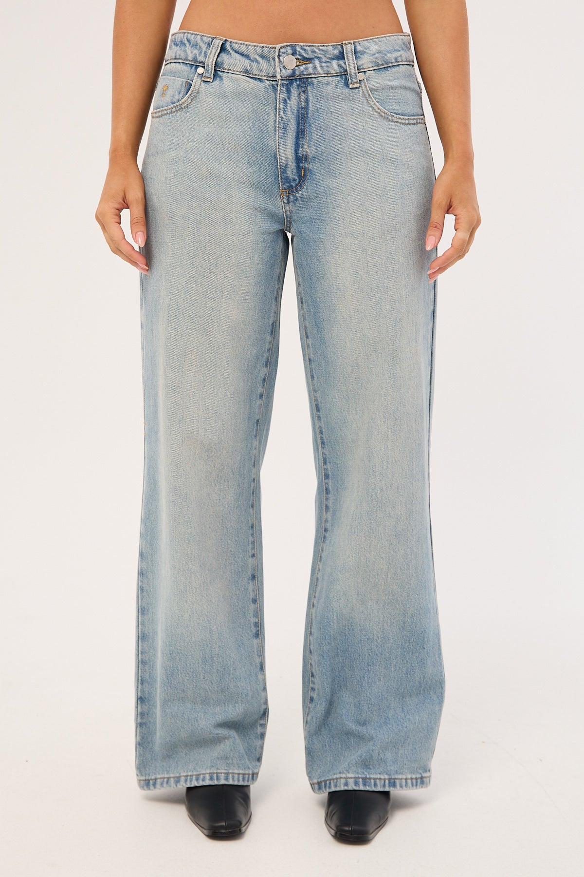 Thrills Parker Petite Low Rise Baggy Jean Faded Pearl Blue - Image 11